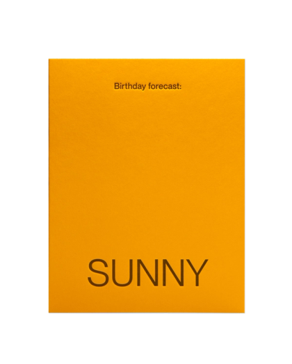 Birthday Forecast: SUNNY