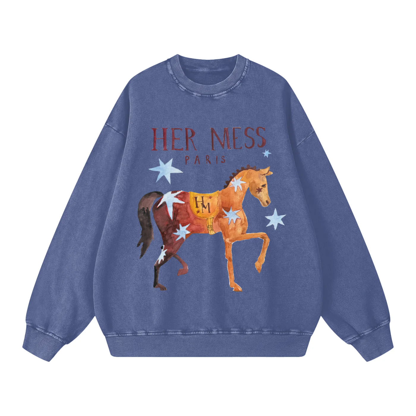Her Mess Crew Neck | Blue