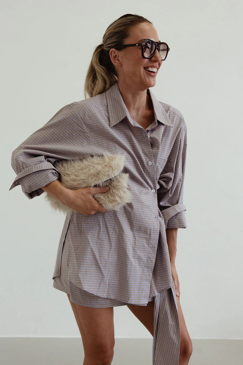 Lola Check Shirt | Blue/Brown