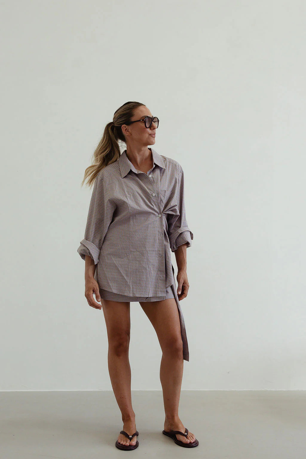Lola Check Shirt | Blue/Brown