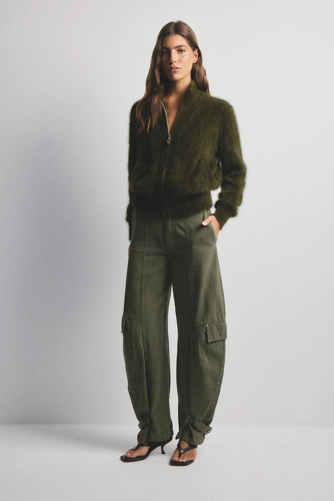 Felix Zip Cardigan | Moss