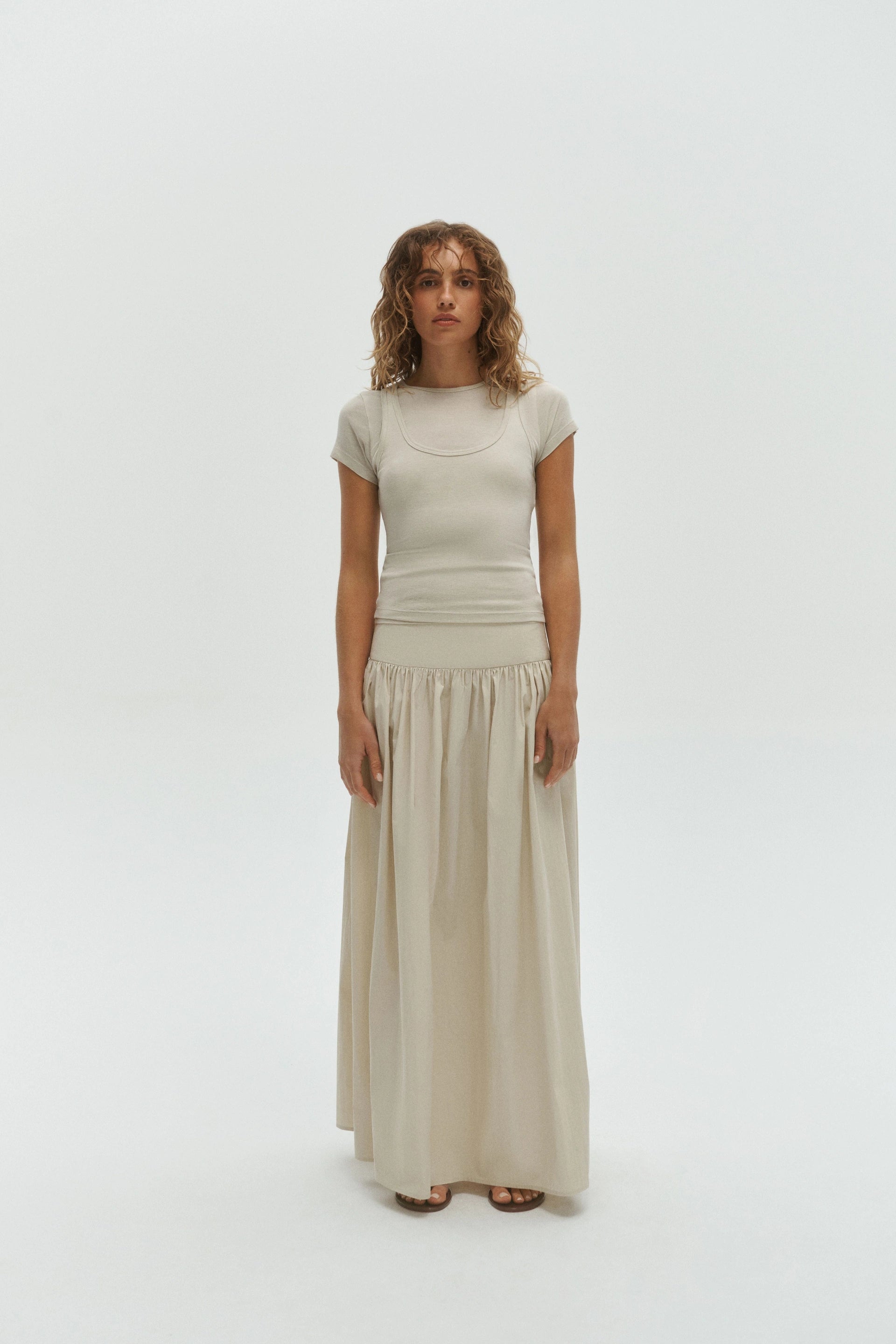 Heath Double Layered Top | Mist