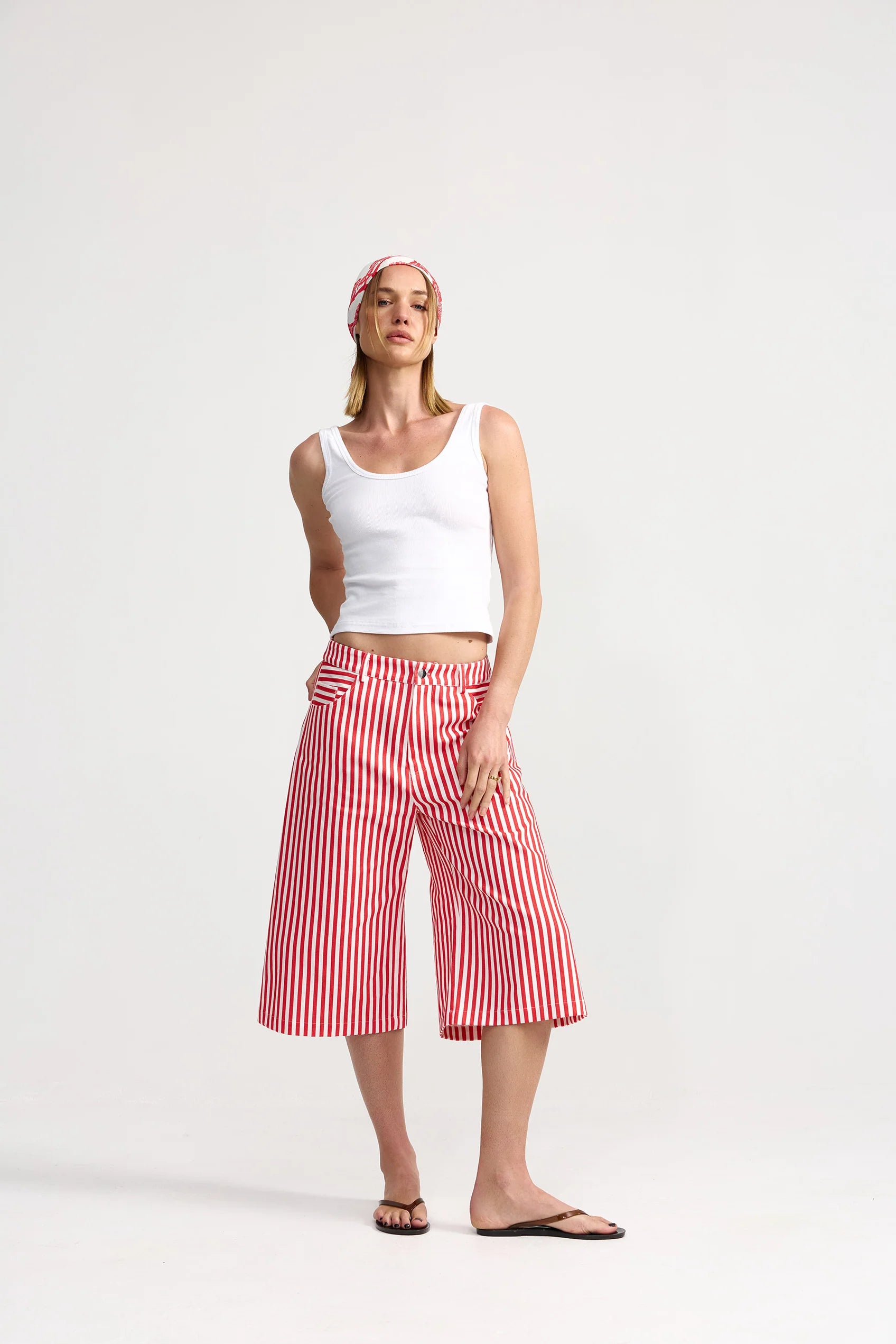 Kennedy Denim Shorts | Ruby Antique Stripe