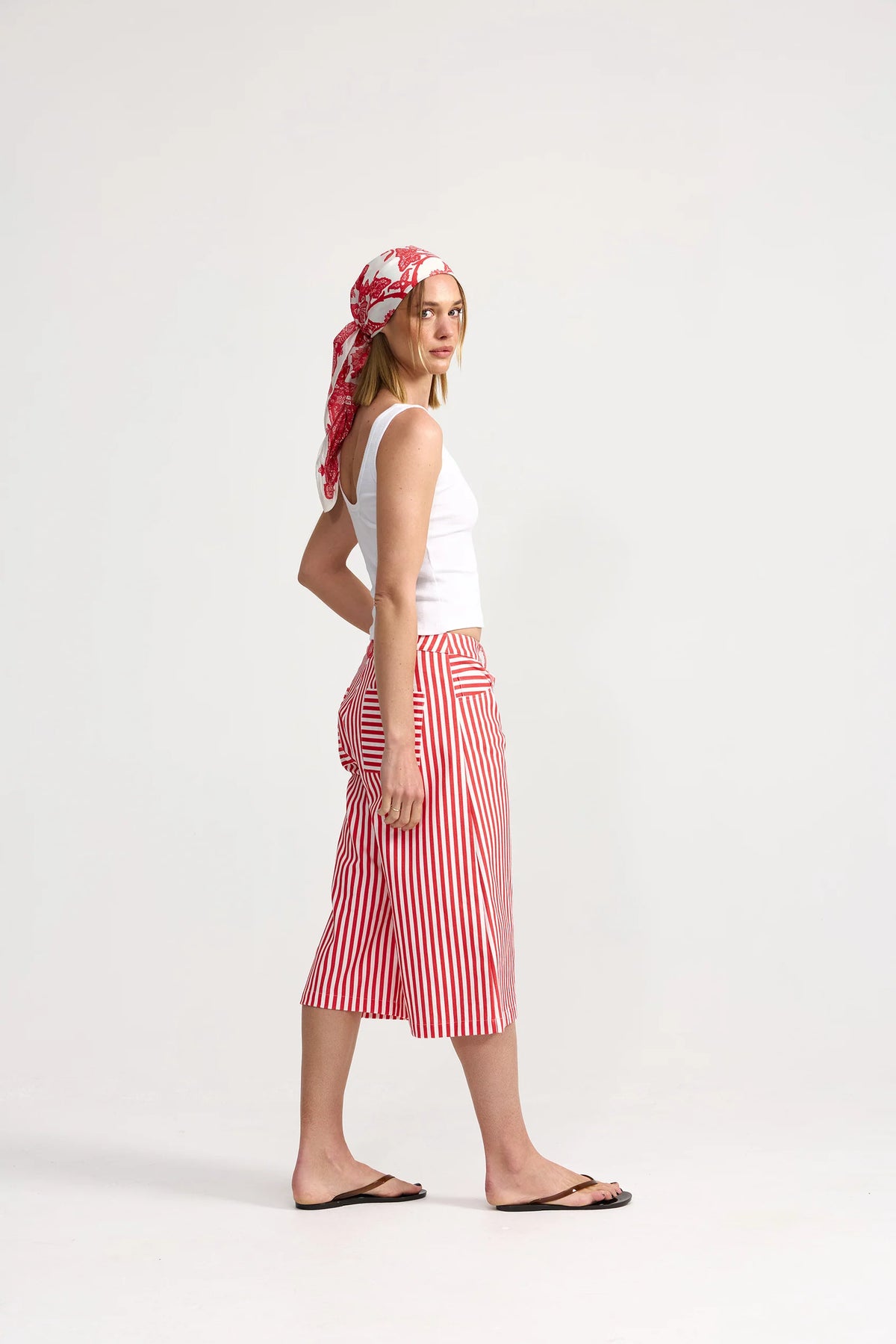 Kennedy Denim Shorts | Ruby Antique Stripe