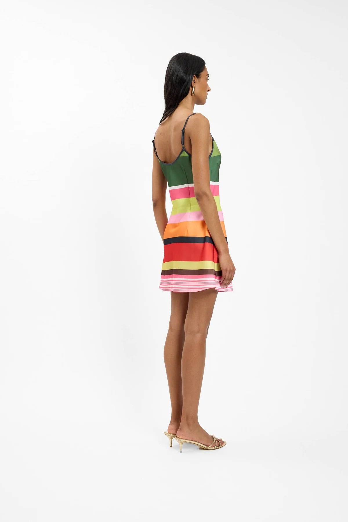 Bias Mini Dress | Emerald Stripe