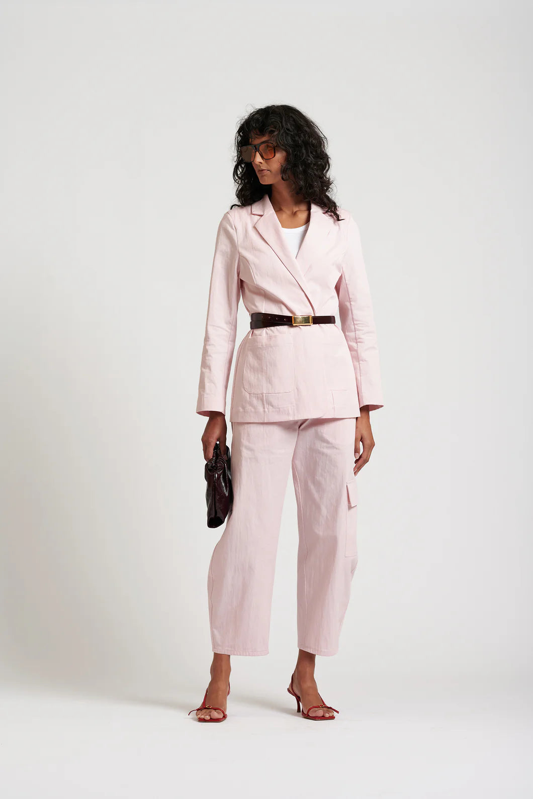Le Weekend Cotton Nylon Blazer | Icy Pink