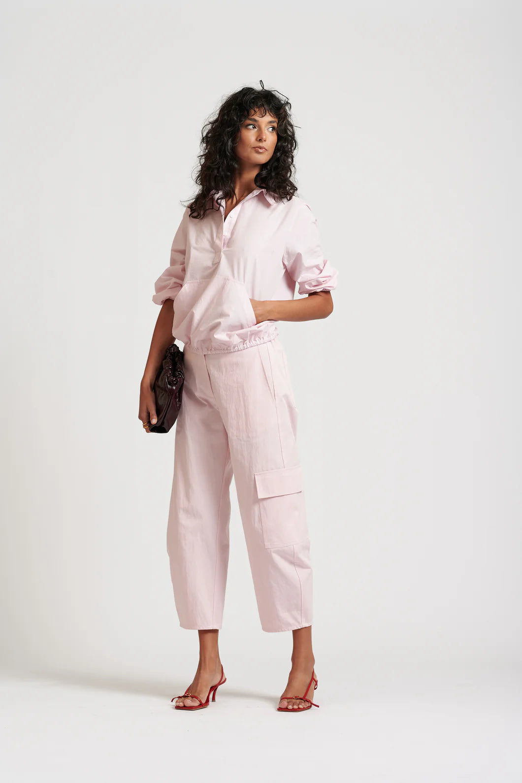 Le Anorak Washed Cotton Shirt | Icy Pink