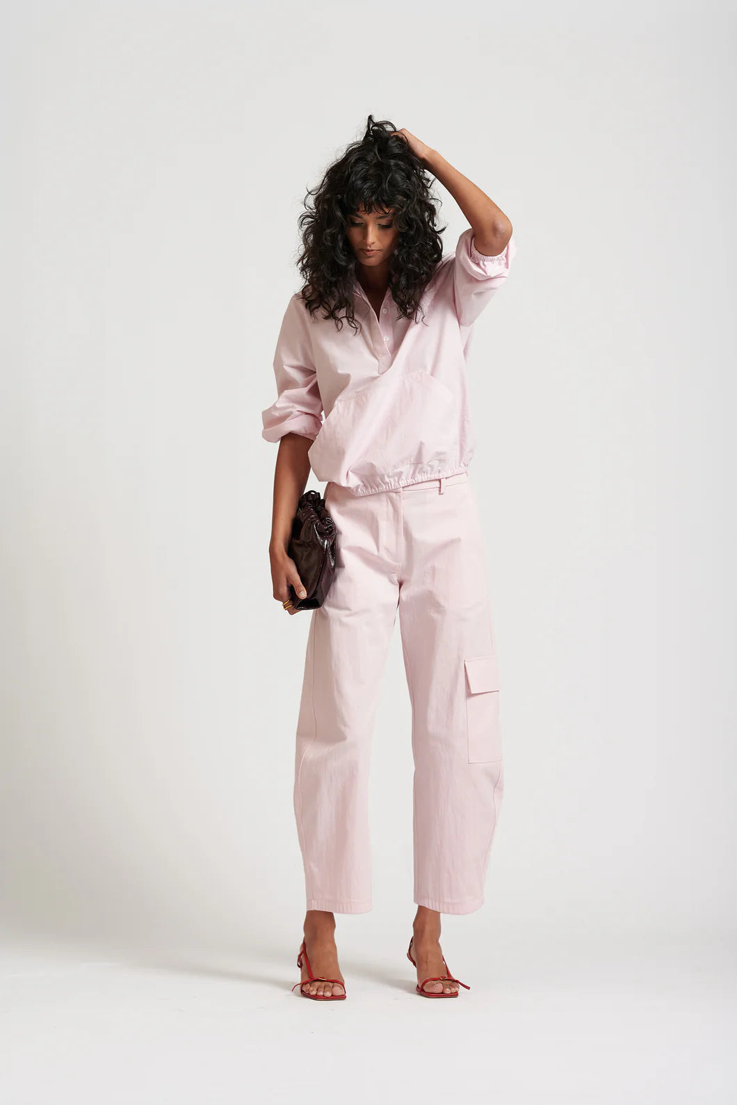 Le Anorak Washed Cotton Shirt | Icy Pink