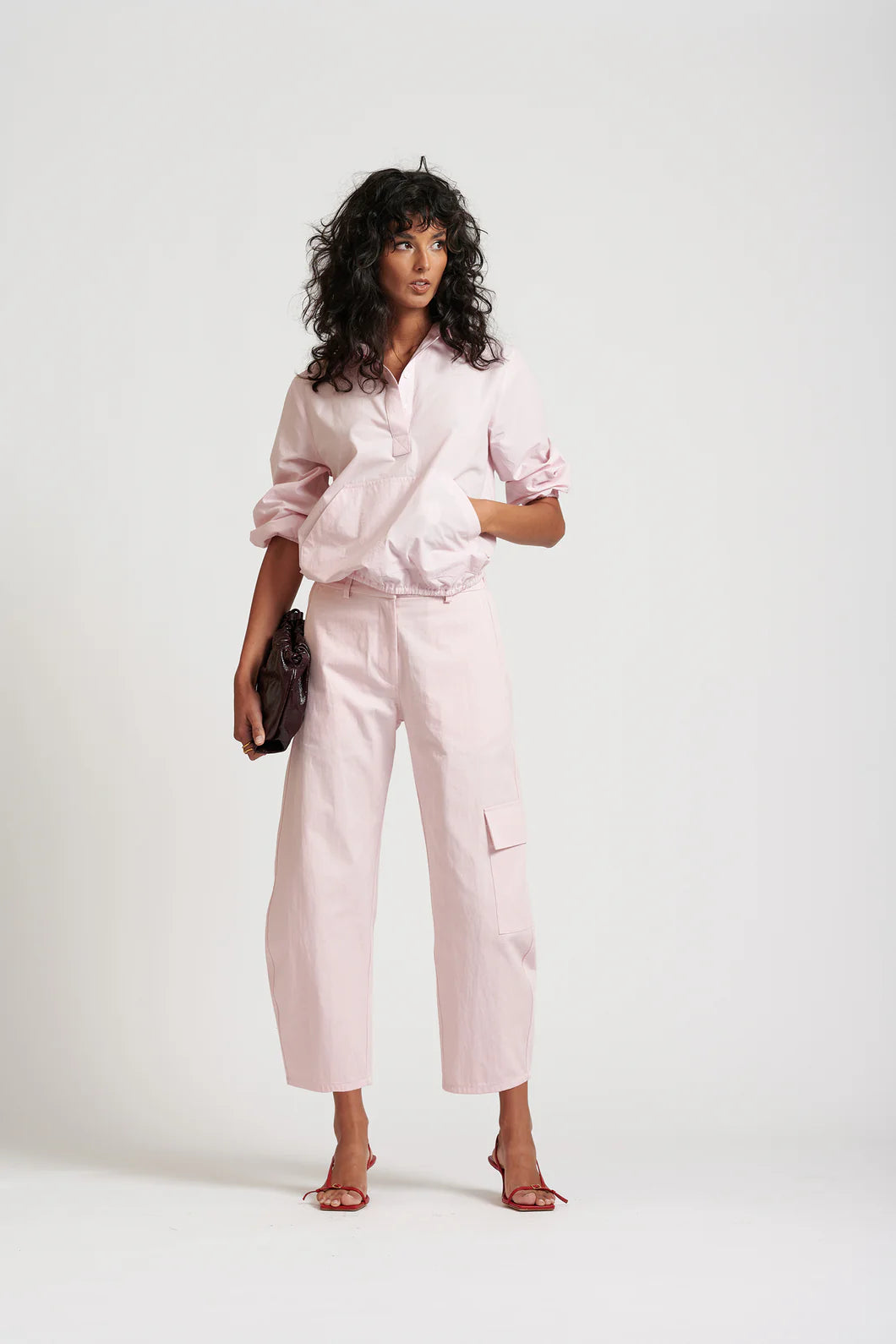 Le Anorak Washed Cotton Shirt | Icy Pink