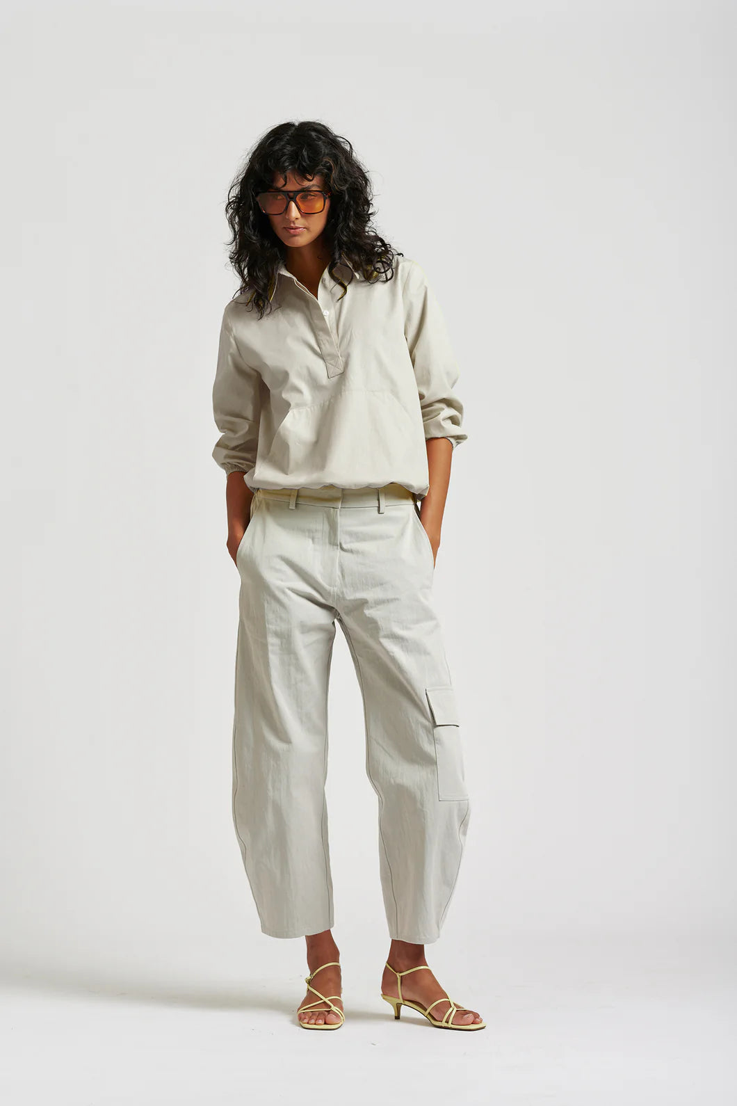 Le Anorak Washed Cotton Shirt | Icy Grey