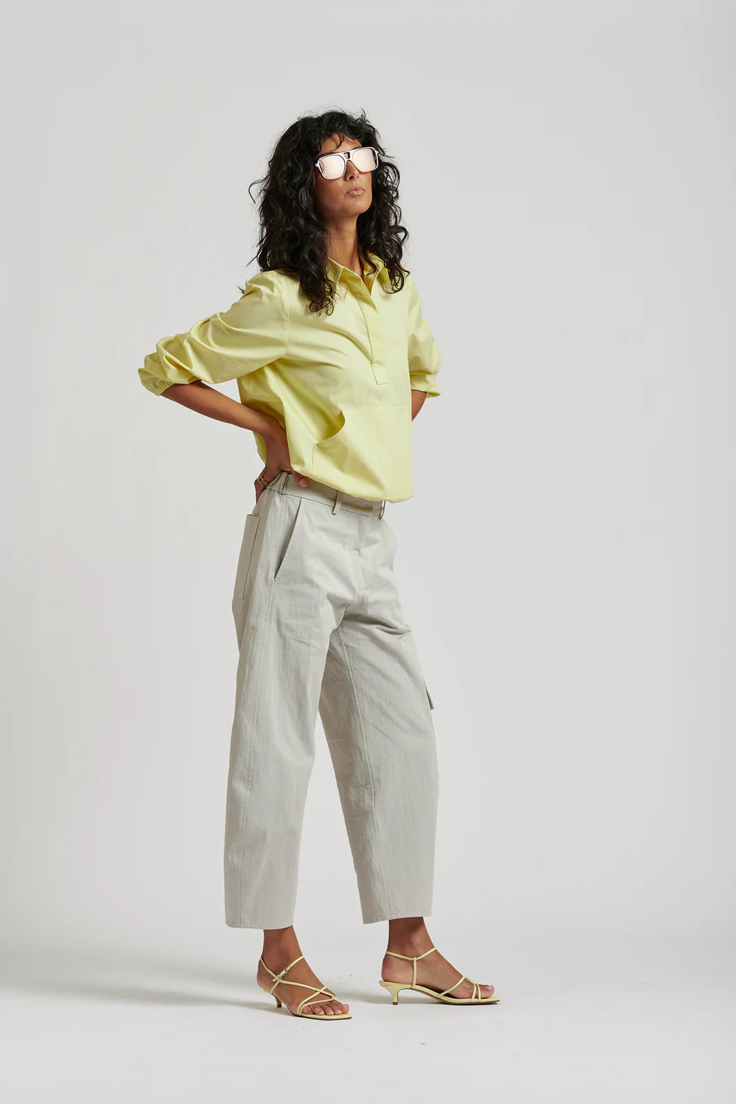 Le Anorak Washed Cotton Shirt | Citron