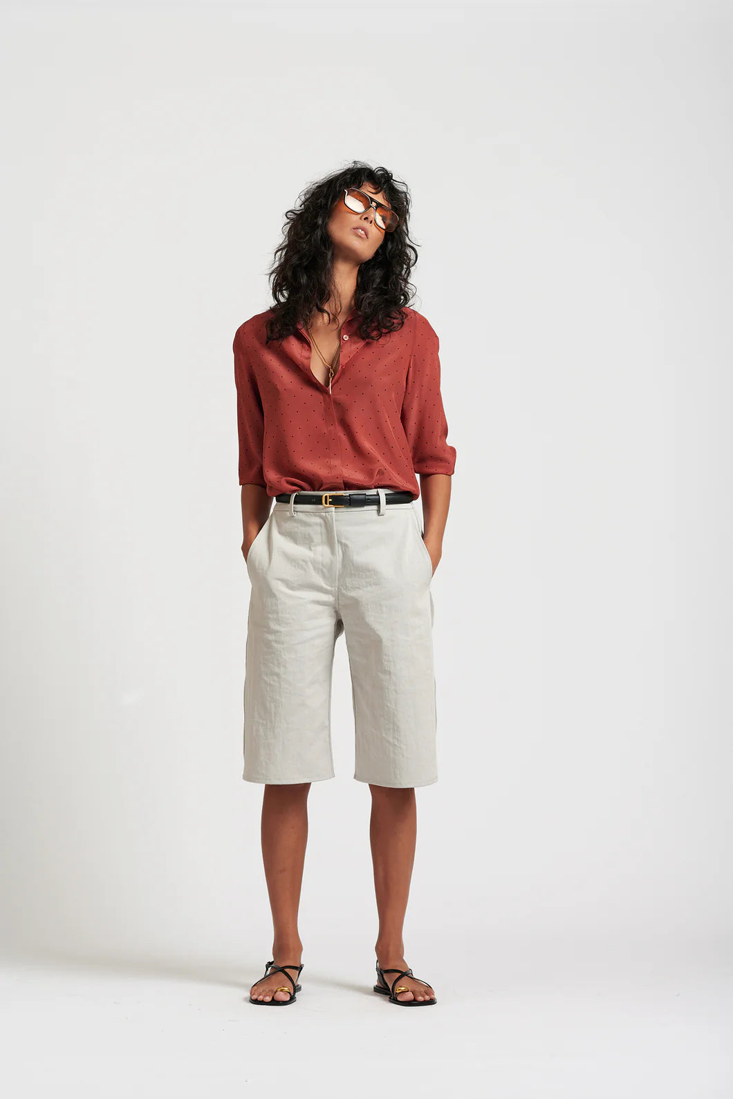 Le Weekend Cotton Nylon Short | Icy Grey