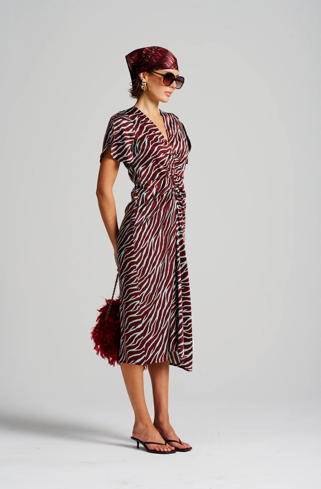 L'Hotel Particulier Dress | Mint / Burgundy
