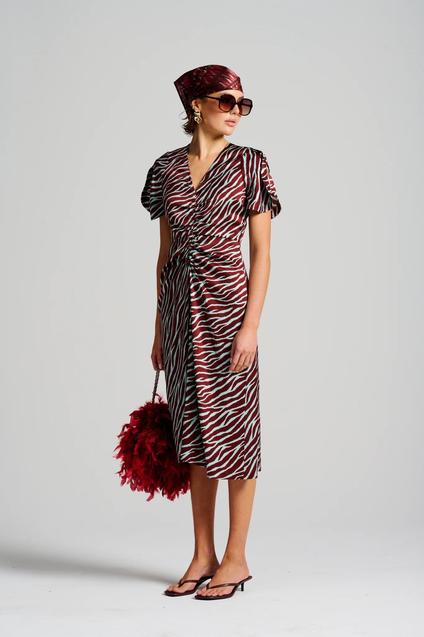 L'Hotel Particulier Dress | Mint / Burgundy