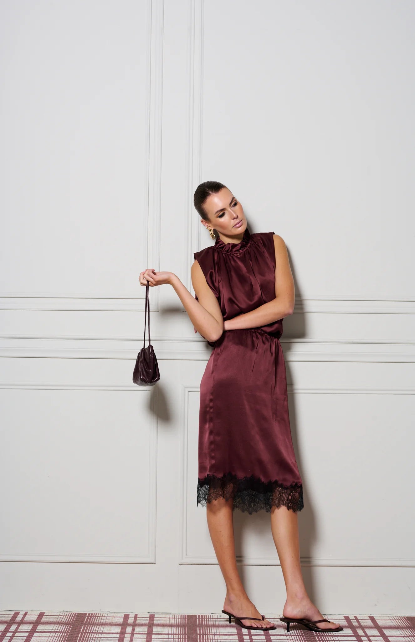 Le Cocktail Skirt | Burgundy