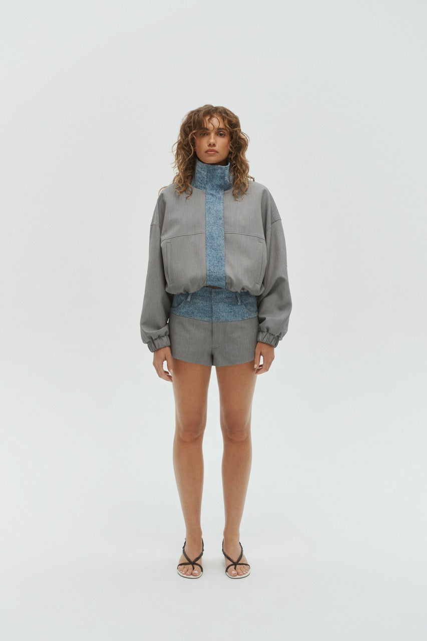Tove Short | Grey Blue Denim