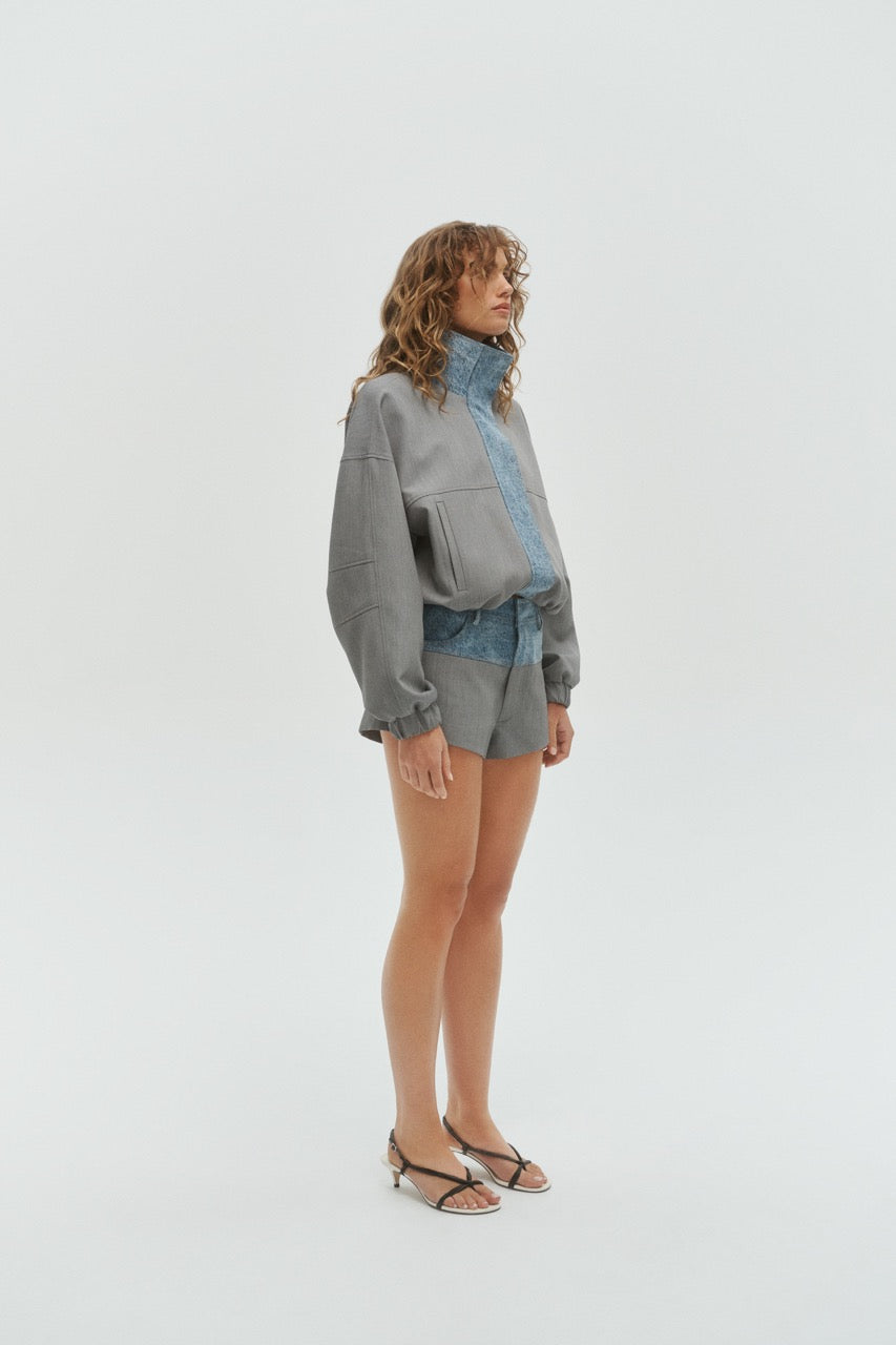 Tove Short | Grey Blue Denim