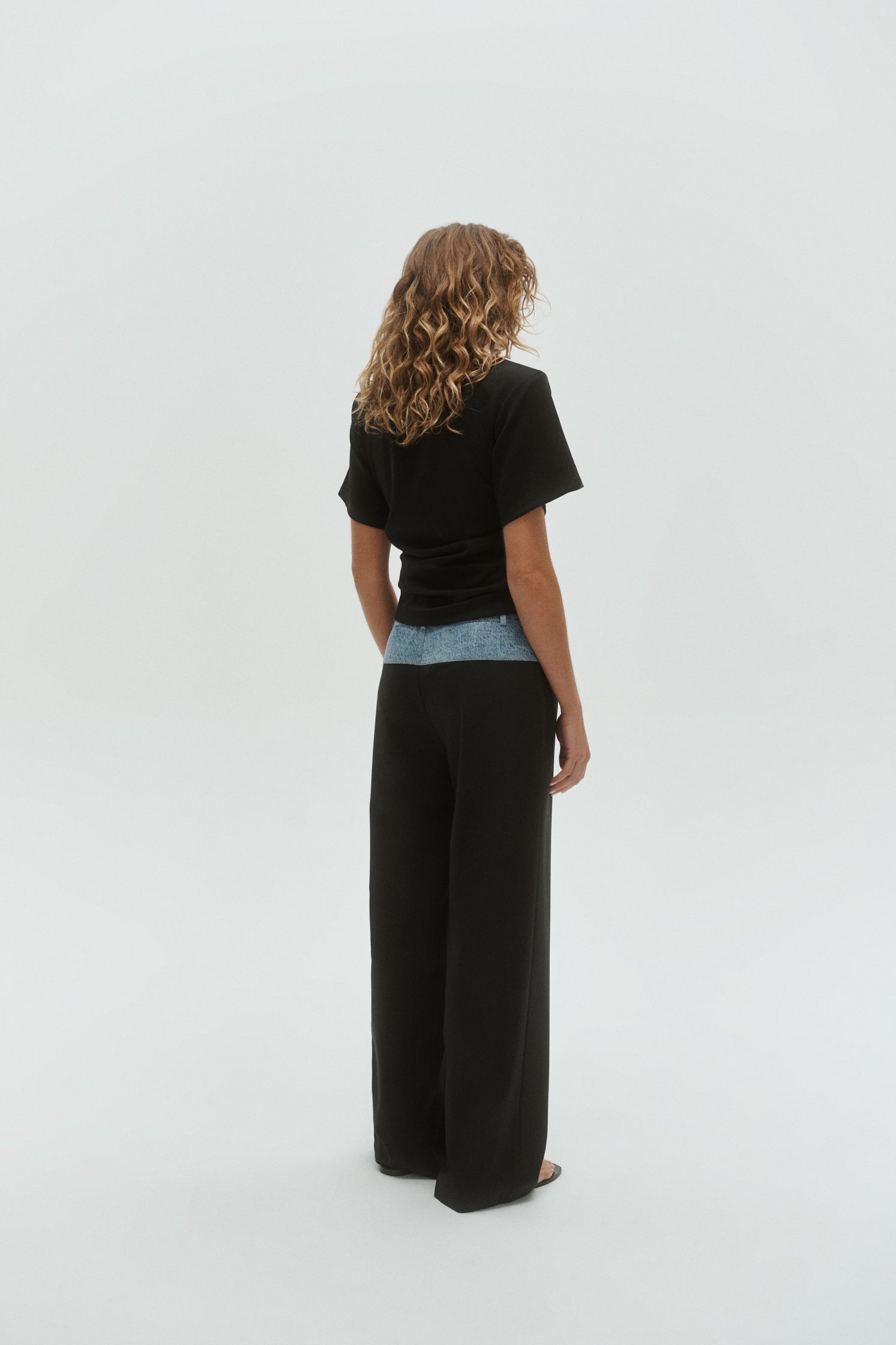 Tove Pant | Black Blue Denim
