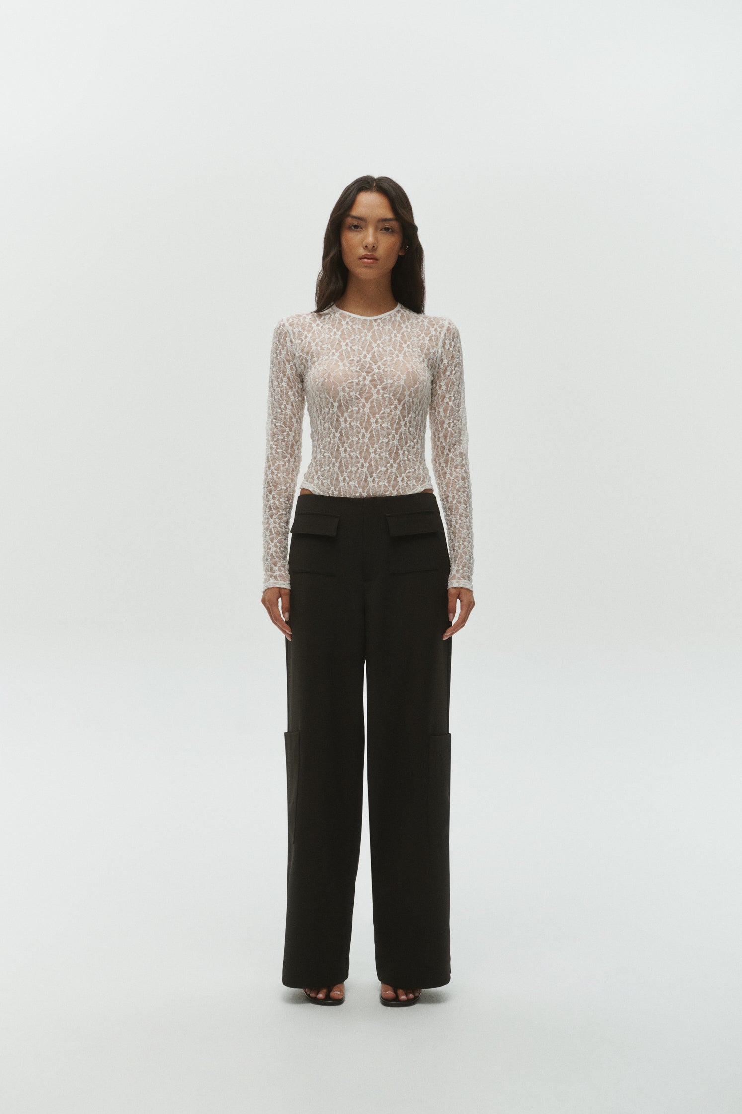 Leo Lace Bodysuit | White