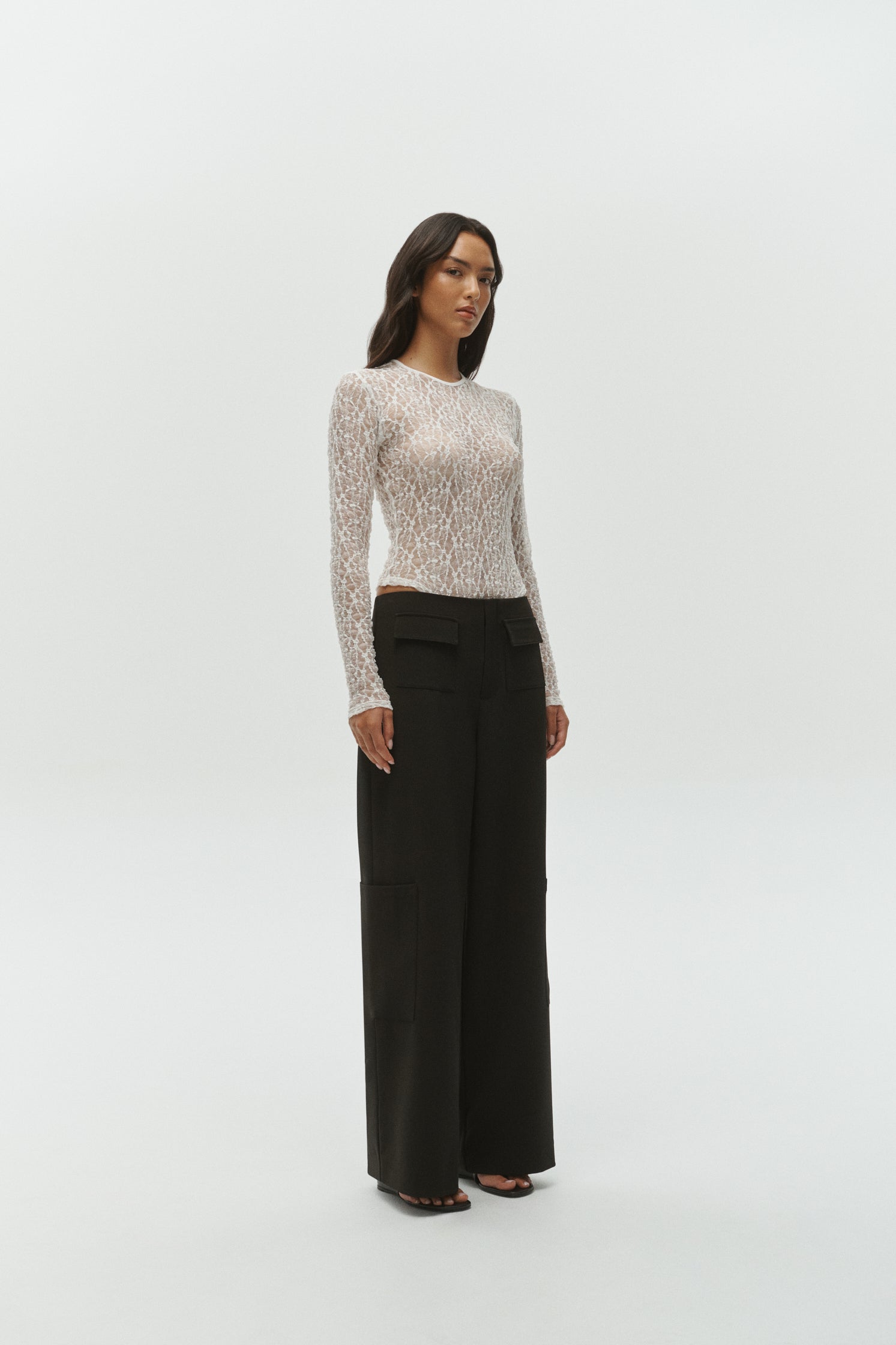 Leo Lace Bodysuit | White