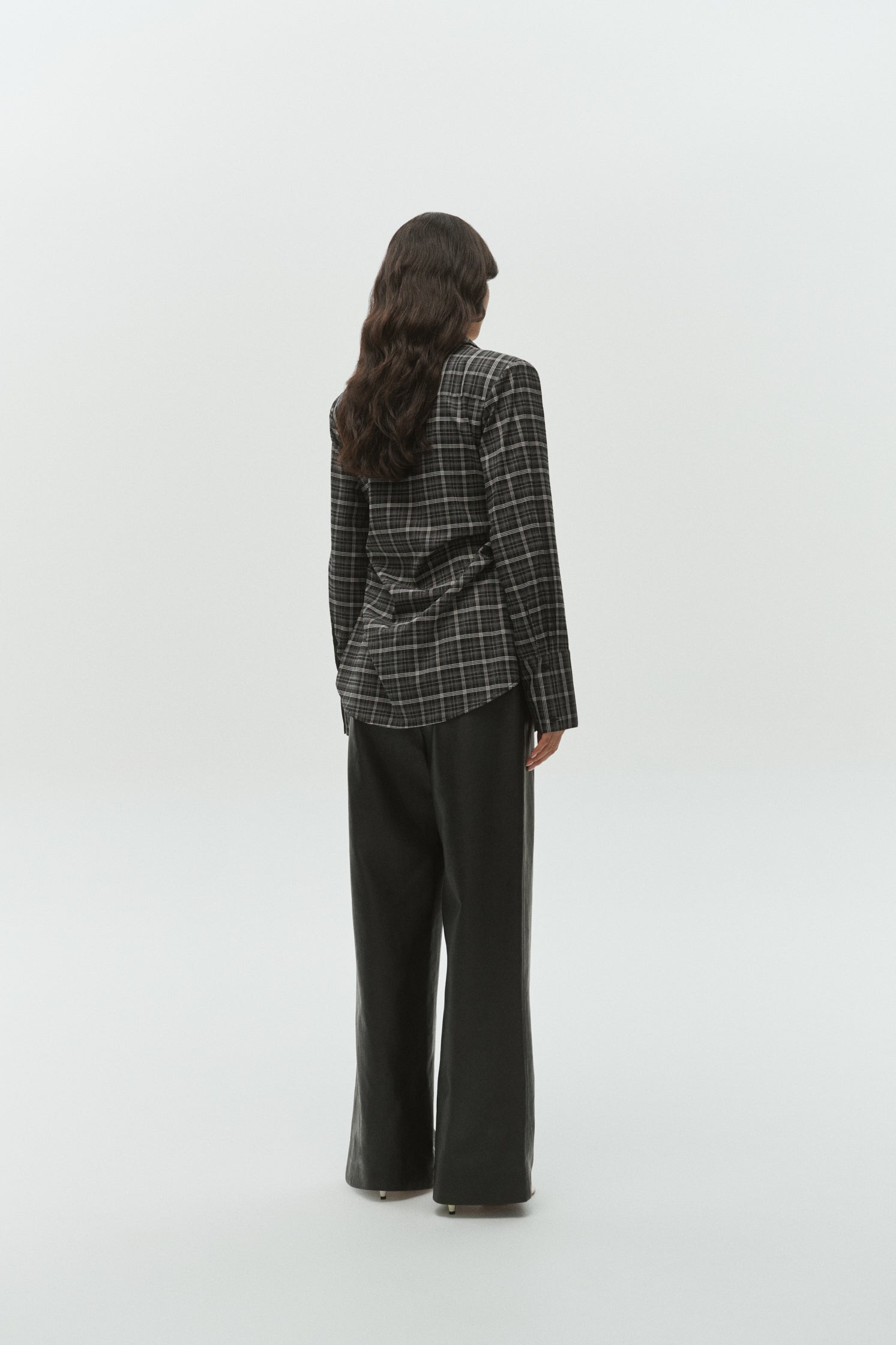Juno Shirt | Black White Plaid