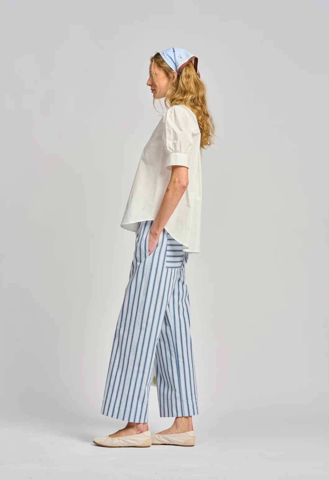 Le Bistrot Stripe Denim Pant | Japanese Denim