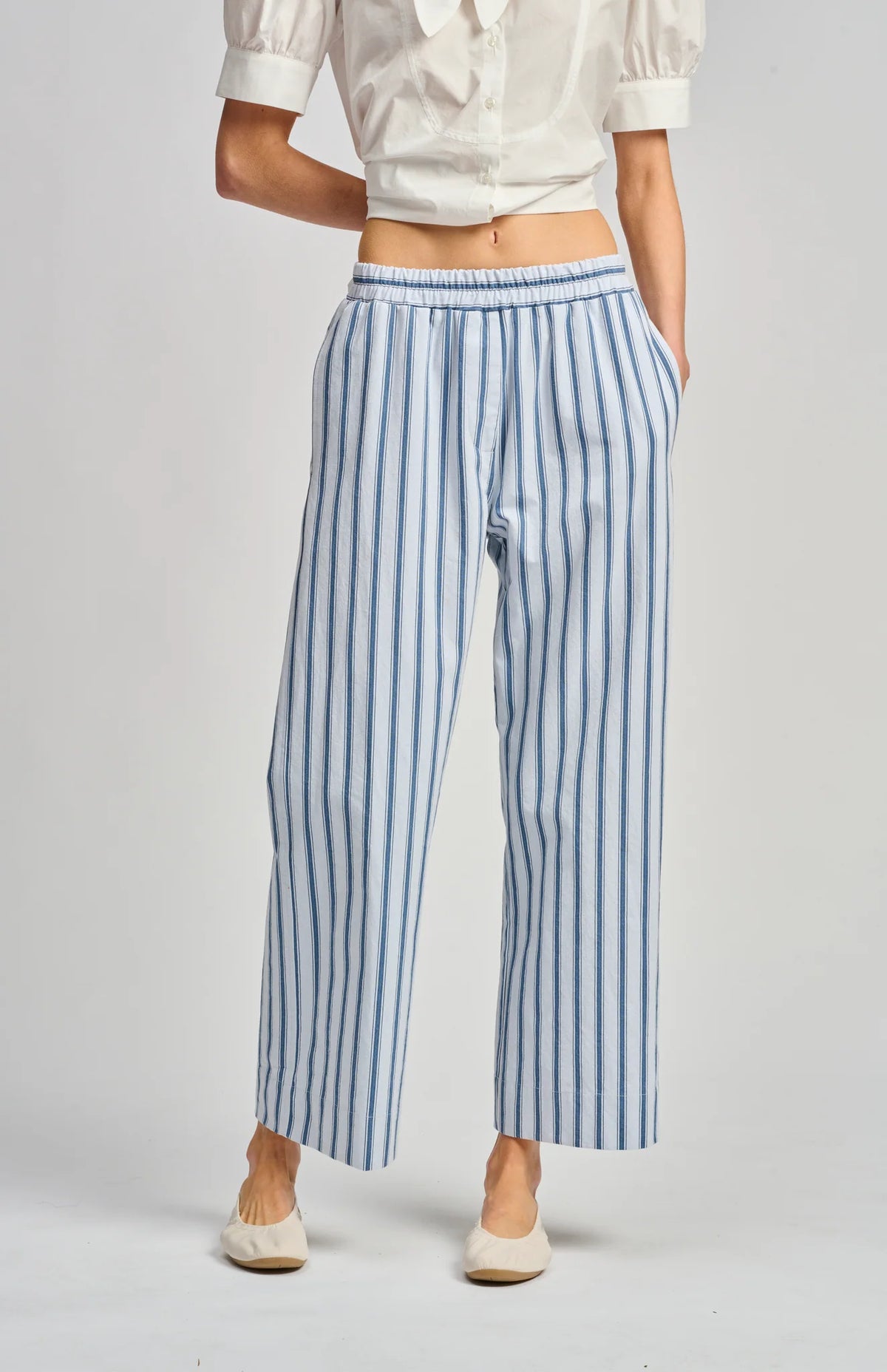 Le Bistrot Stripe Denim Pant | Japanese Denim