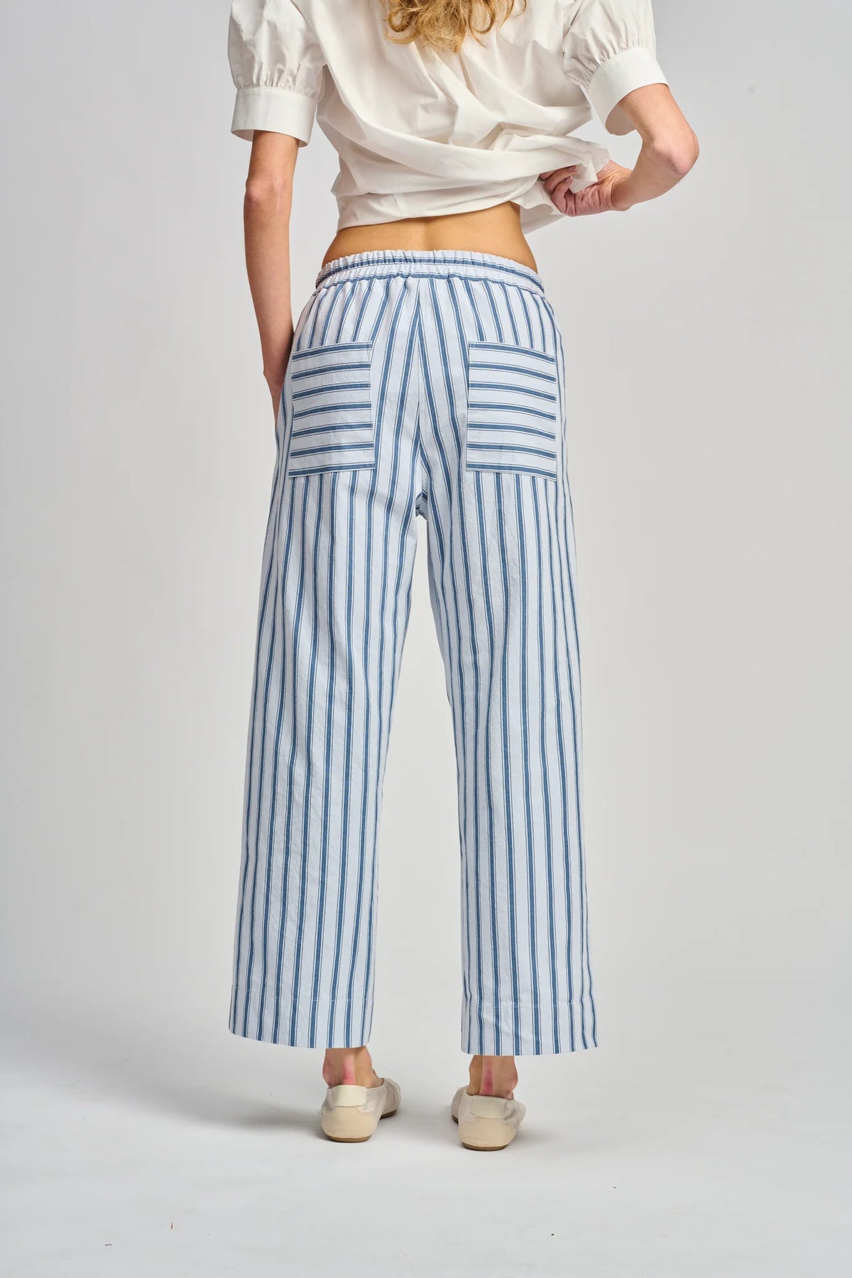 Le Bistrot Stripe Denim Pant | Japanese Denim