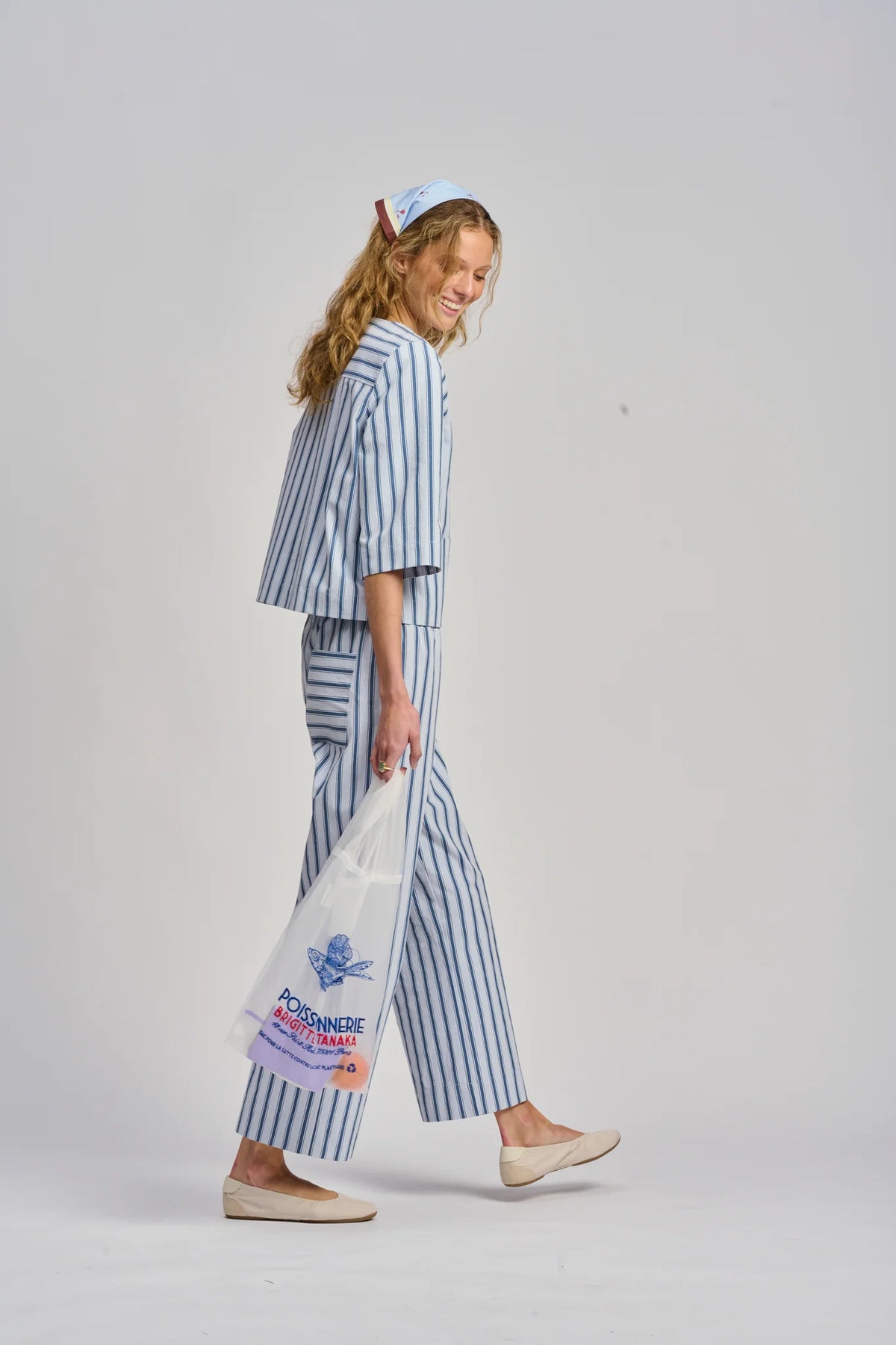 Le Bistrot Stripe Shirt Jacket | Japanese Denim
