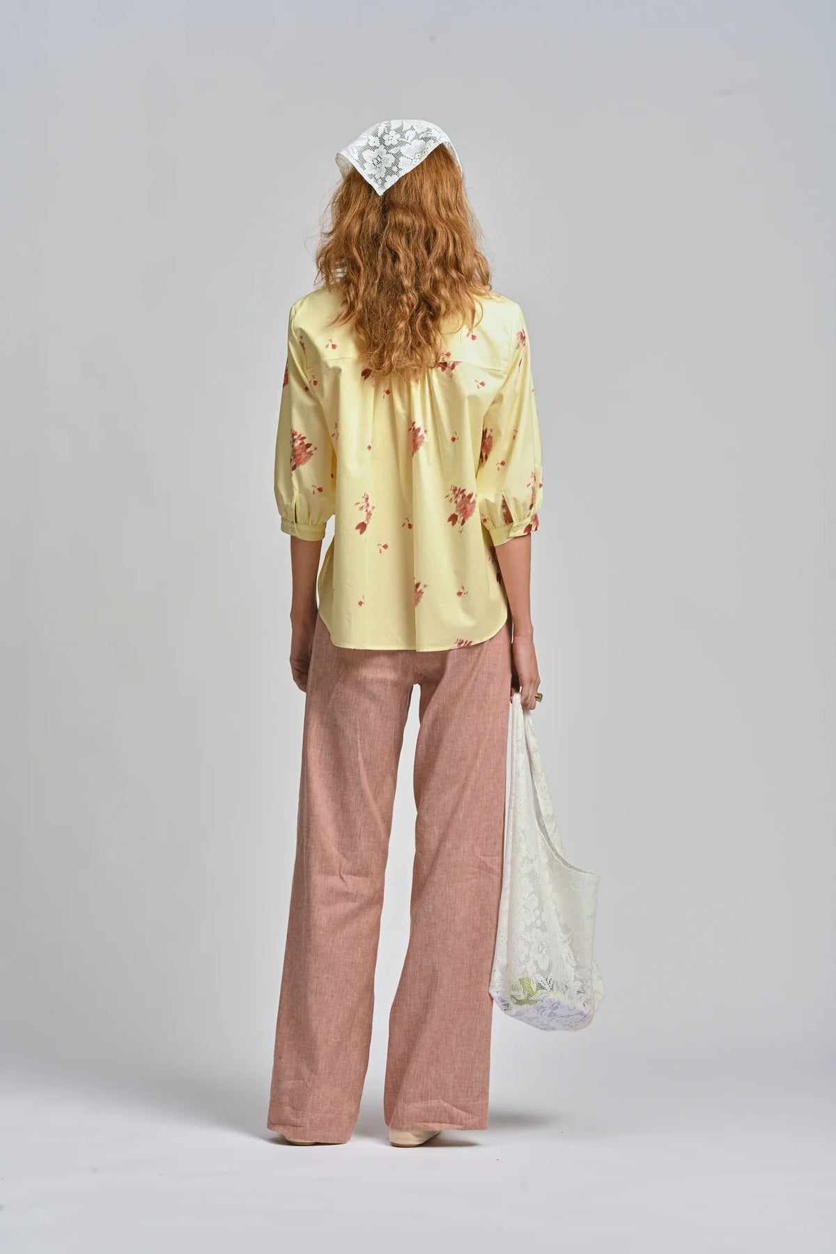 Le Tablecloth Frill Shirt | Lemon Butter
