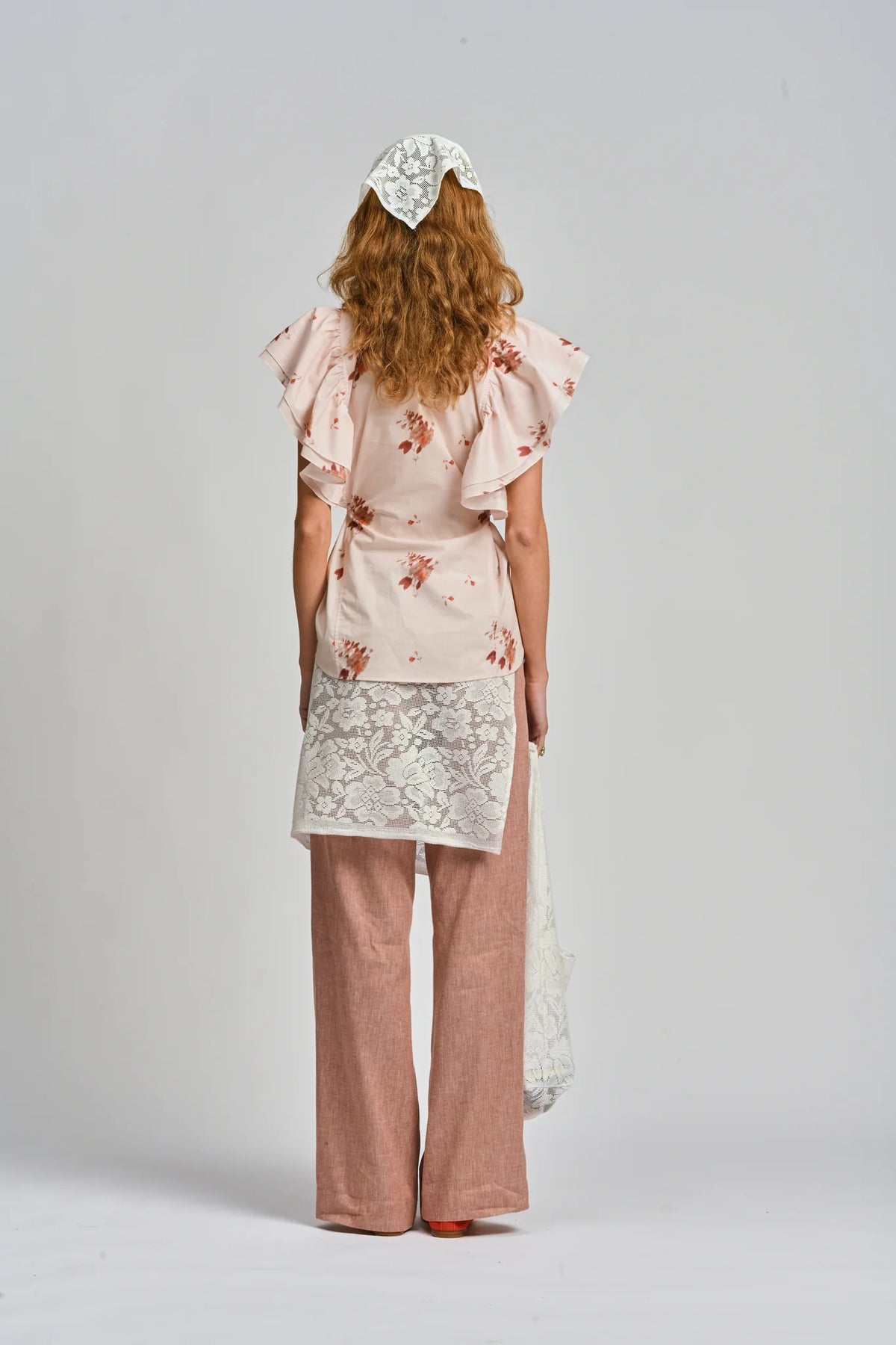 Le Tablecloth Frill Top | Rosa