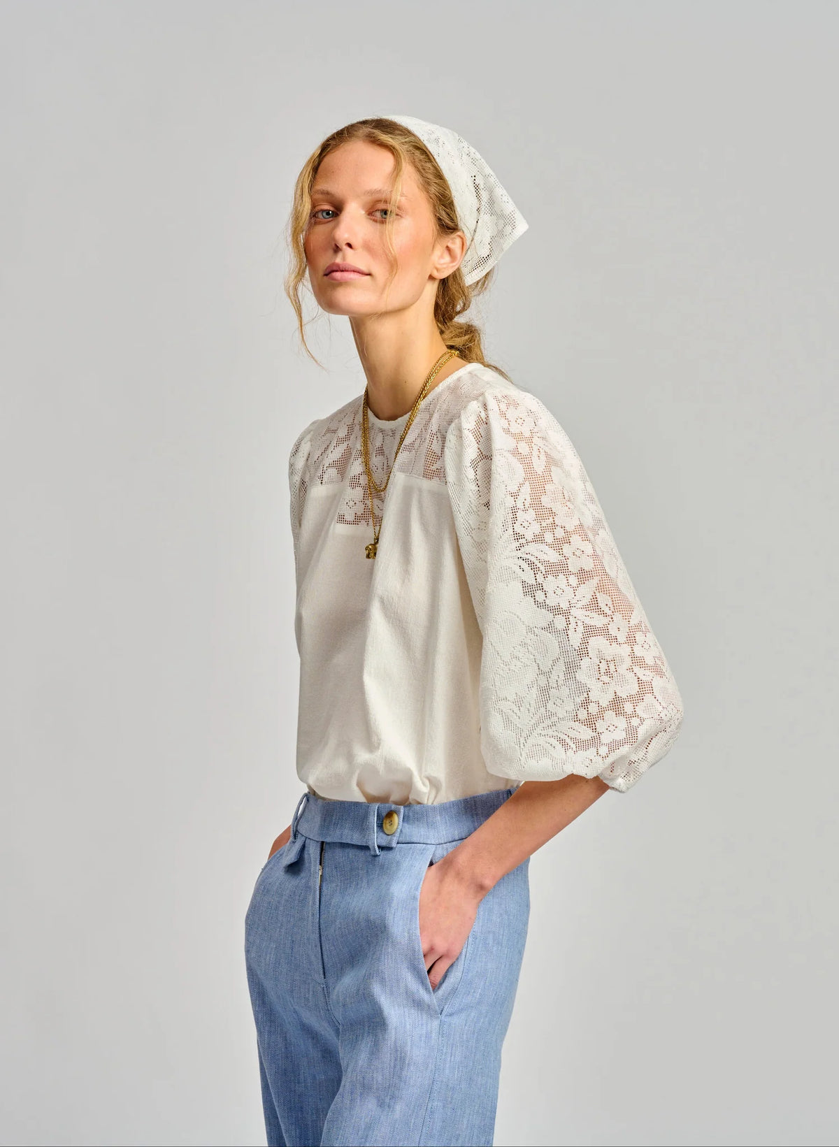 Le Filet Lace Top | Off White *PRE-ORDER
