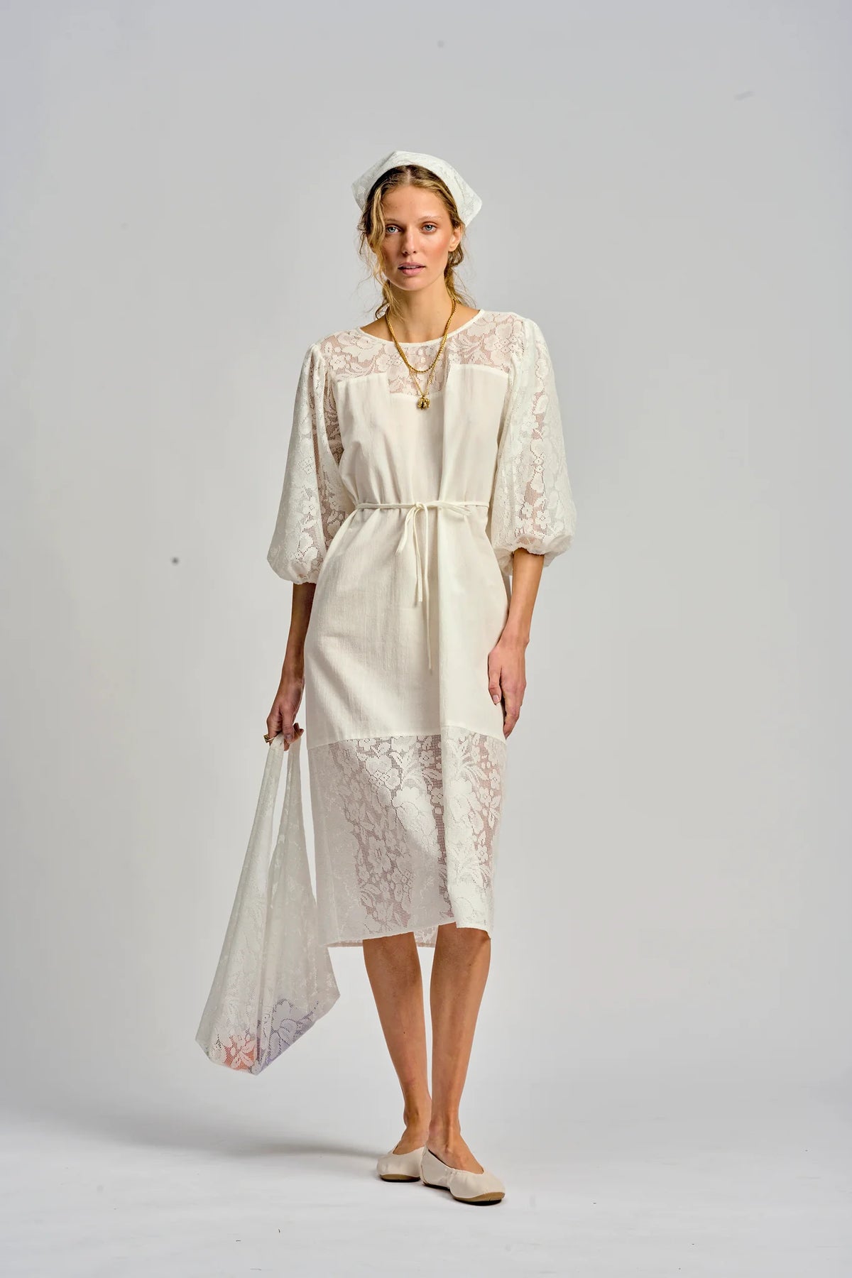 Le Filet Lace Dress | Off White *PRE-ORDER