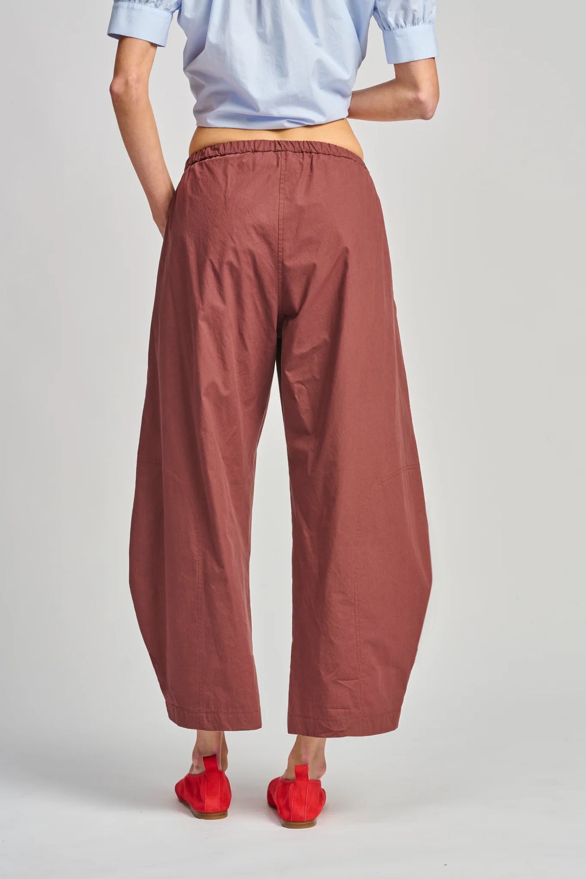 La Barista Paper Touch Cotton Pant | Cocoa