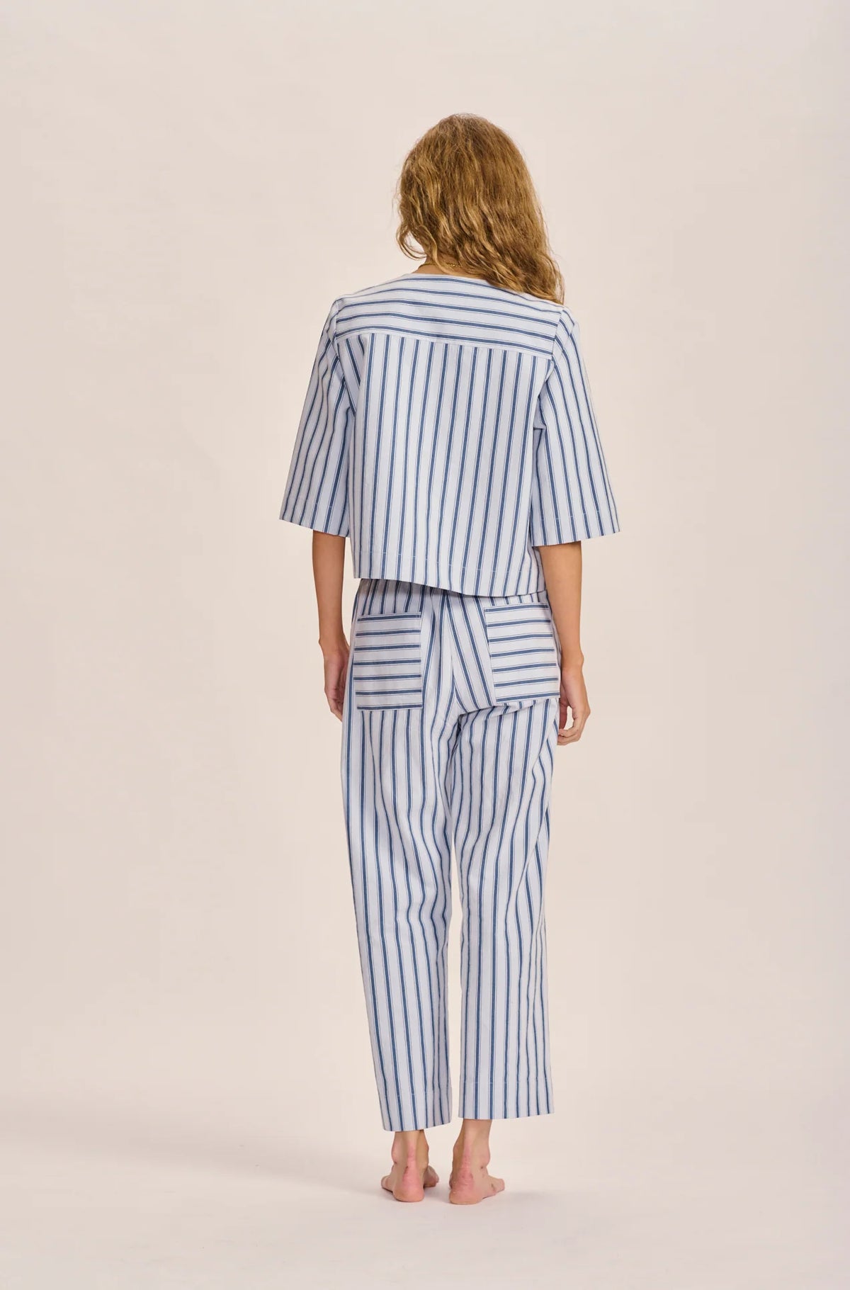Le Bistrot Stripe Shirt Jacket | Japanese Denim