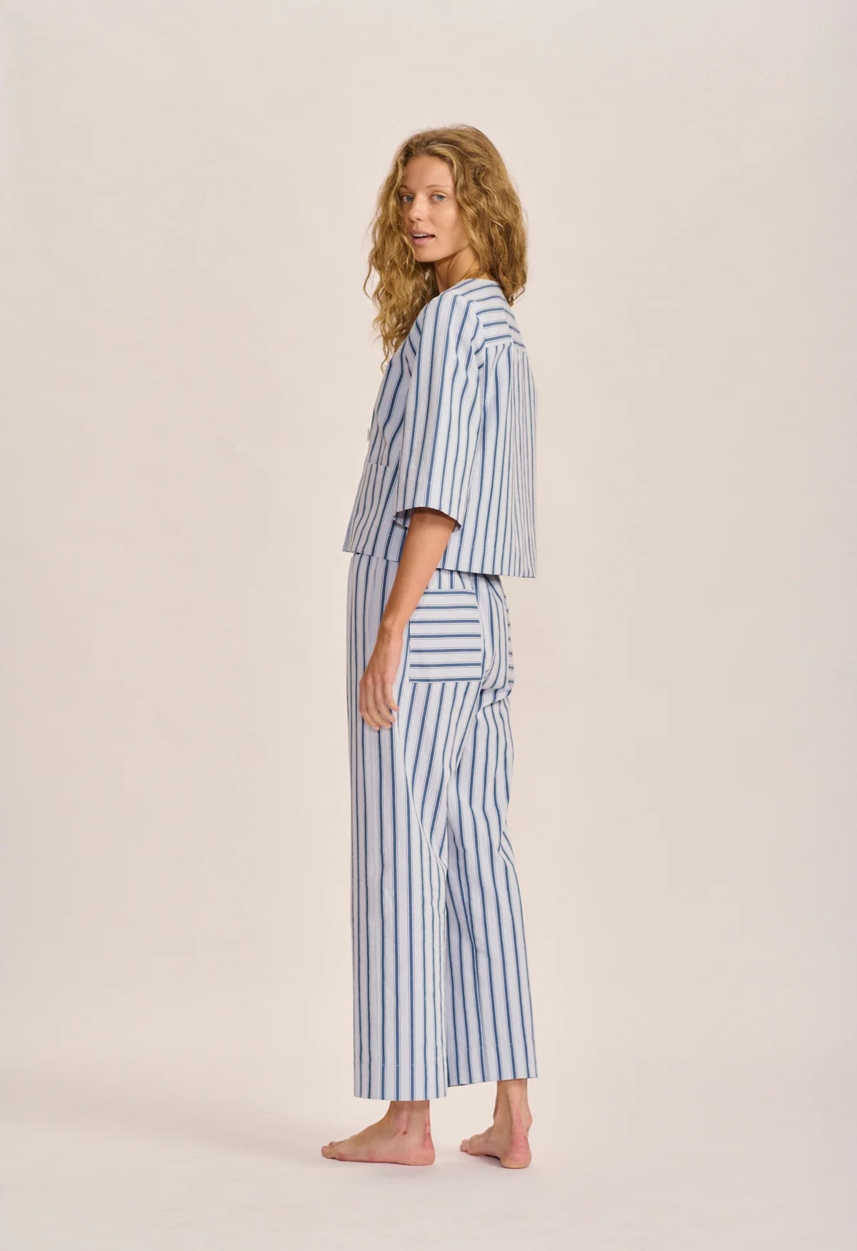 Le Bistrot Stripe Denim Pant | Japanese Denim