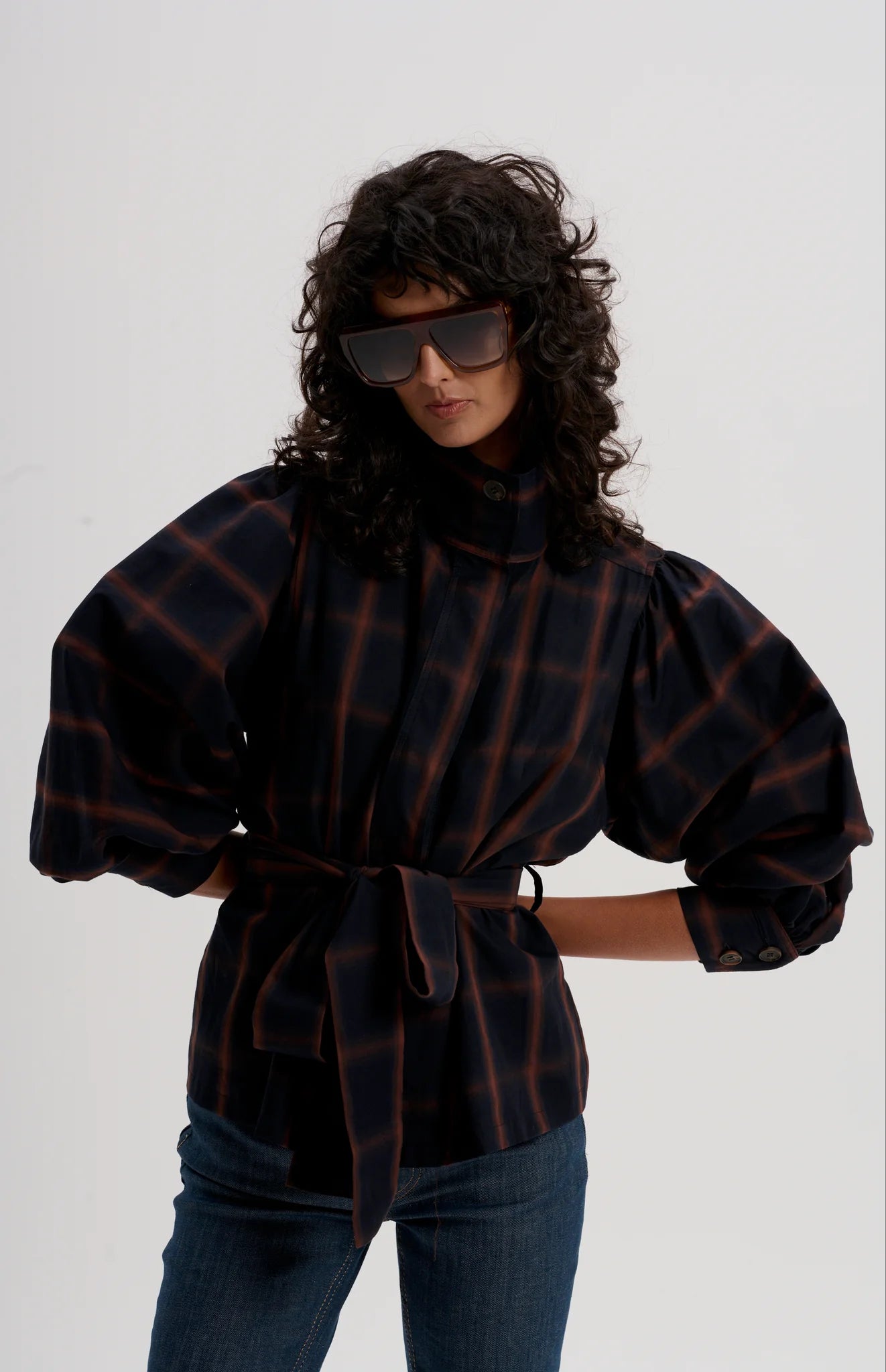 Storm Collar Trench Shirt | Ink Check