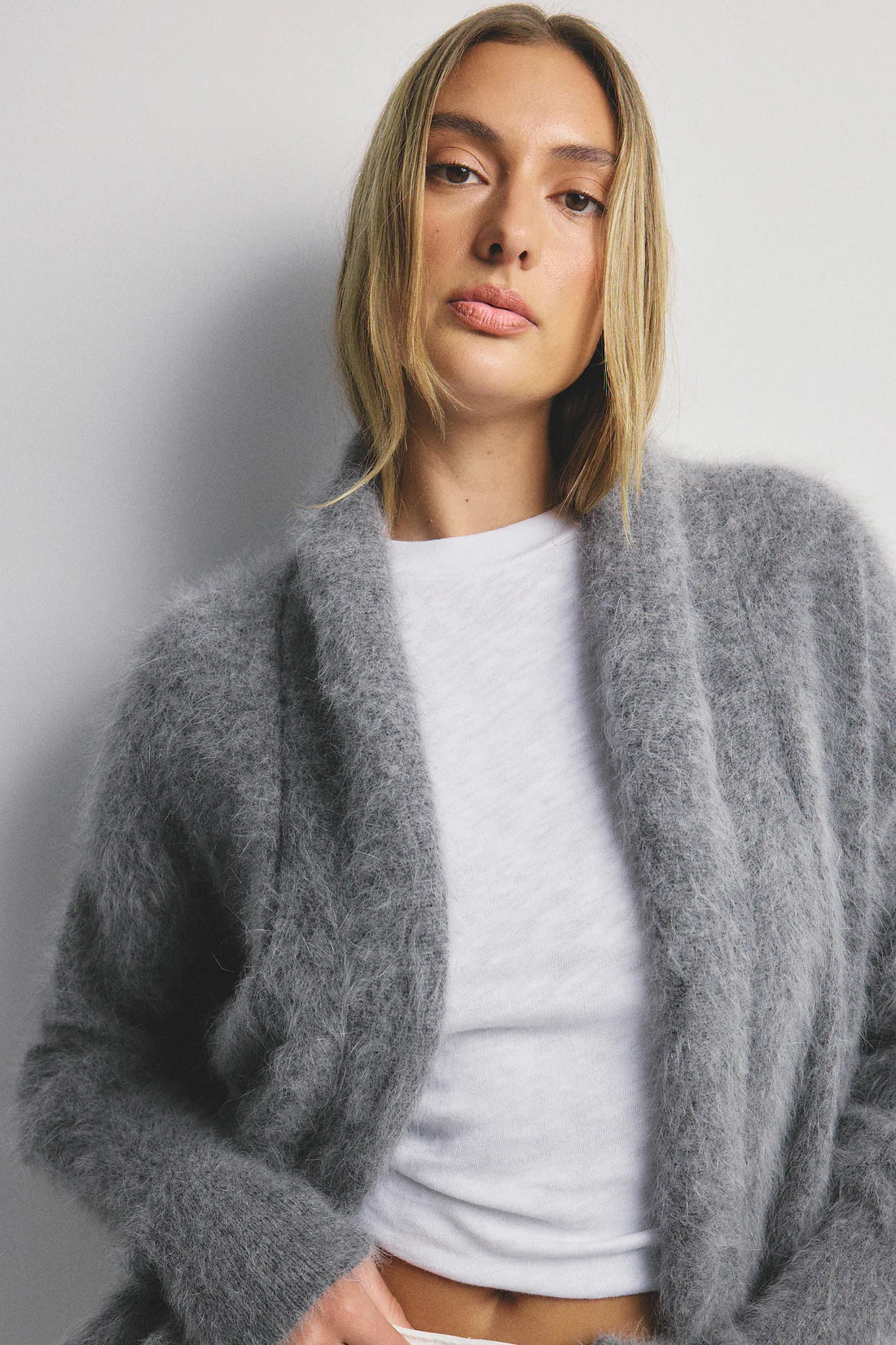 Zoe Open Cardigan | Charcoal