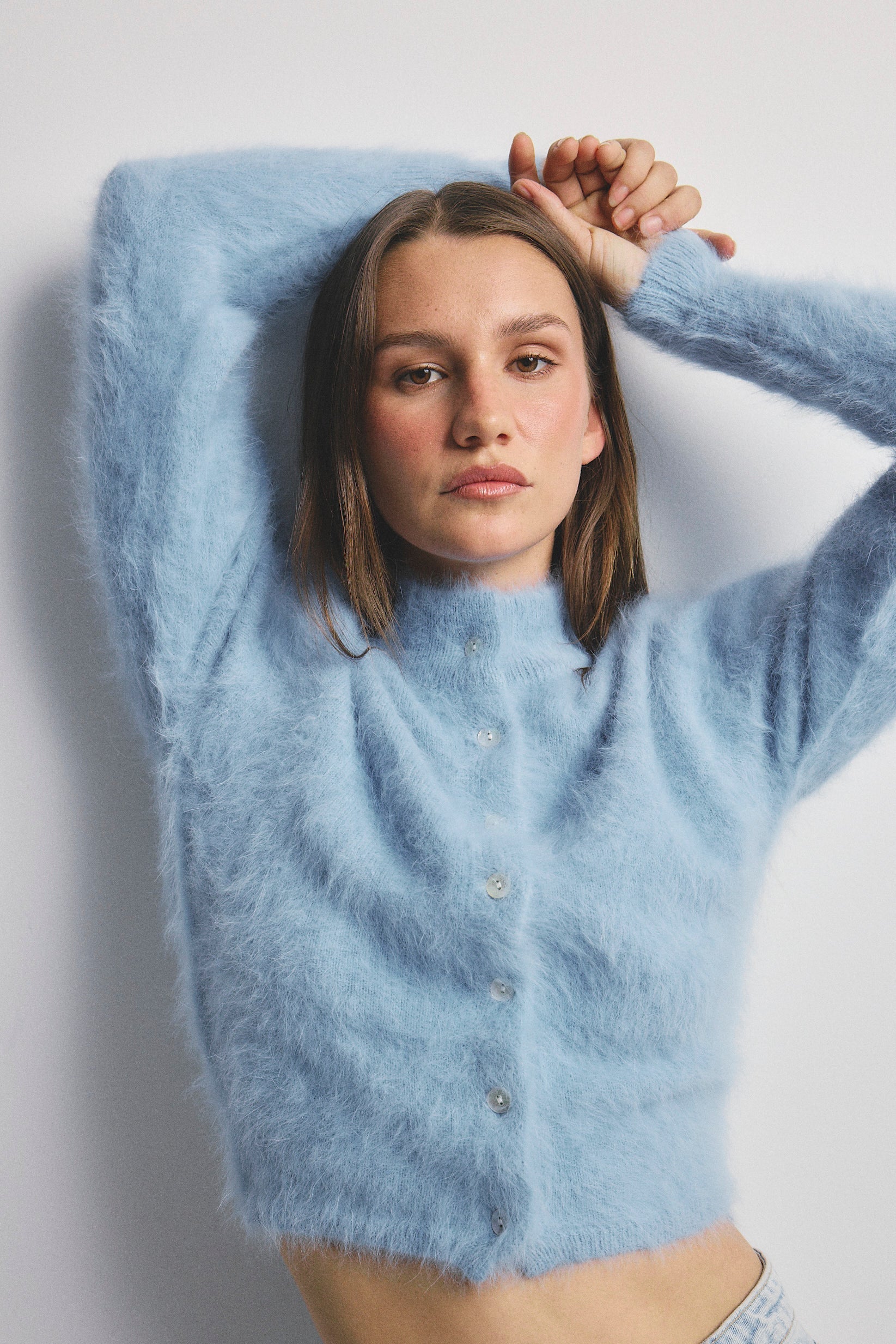 Bella Cashmere Cardigan | Sky