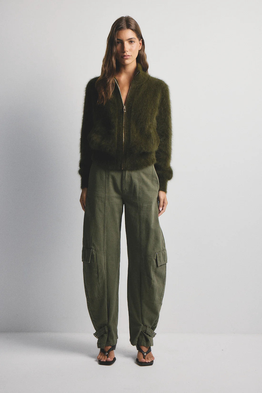 Felix Zip Cardigan | Moss