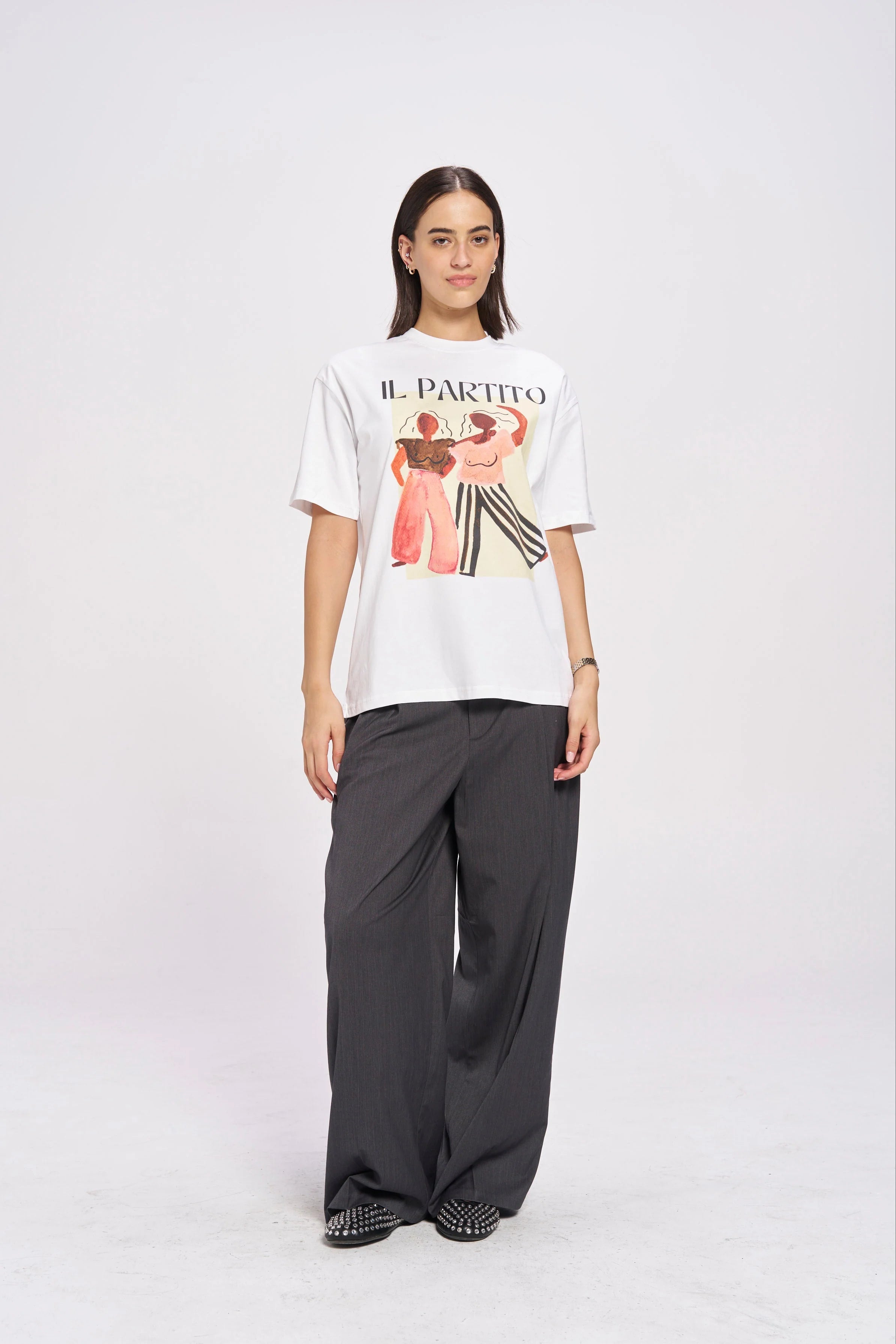 Partito Oversize Tee | Lucent White