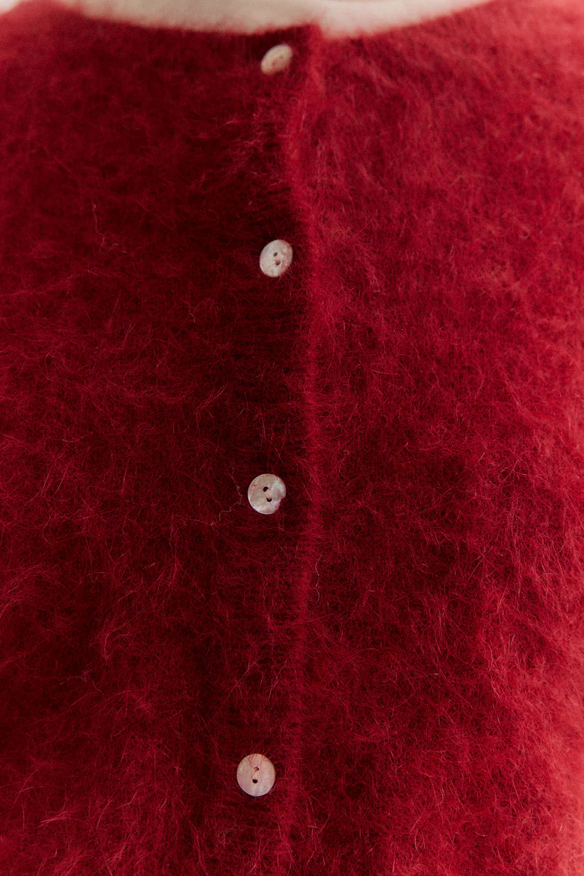 Frankie Crew Cardigan | Merlot