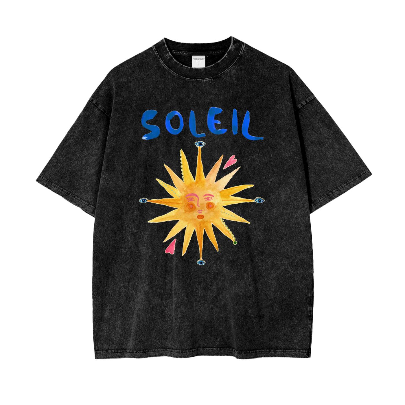 Soleil Oversize Tee | Black