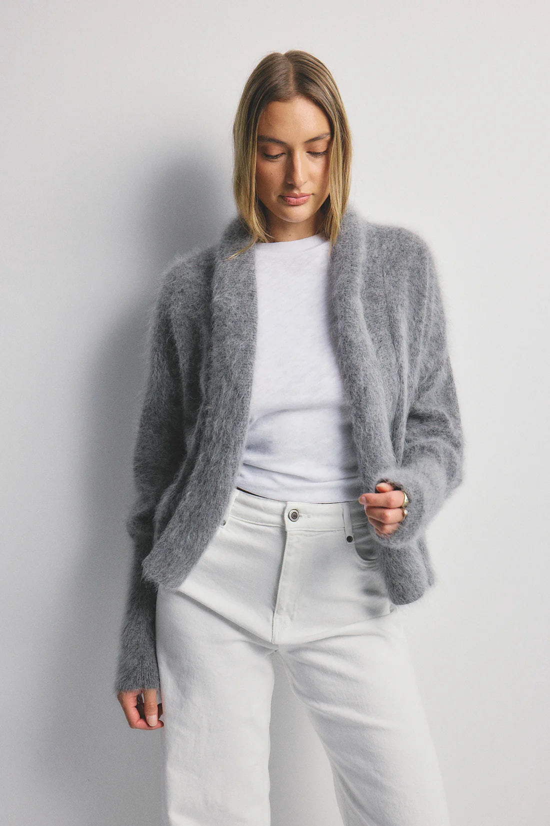 Zoe Open Cardigan | Charcoal