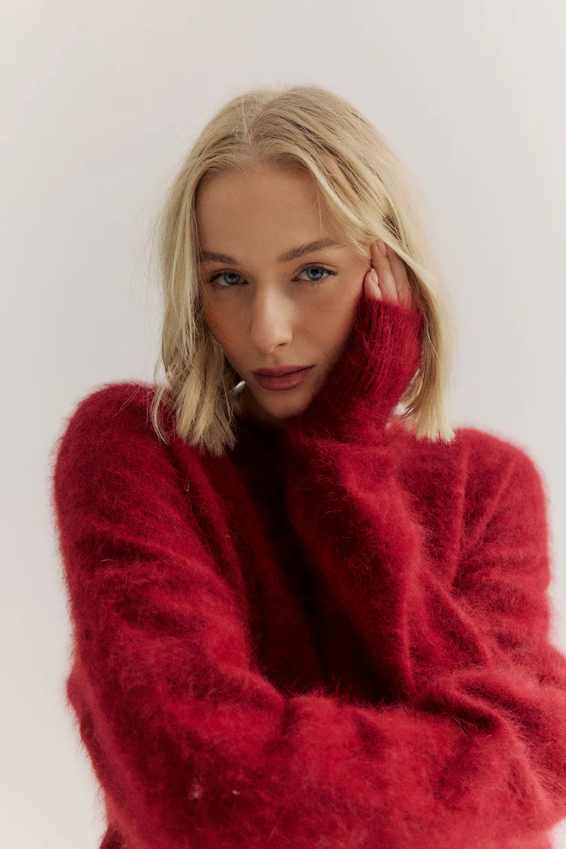 Frankie Crew Cardigan | Merlot
