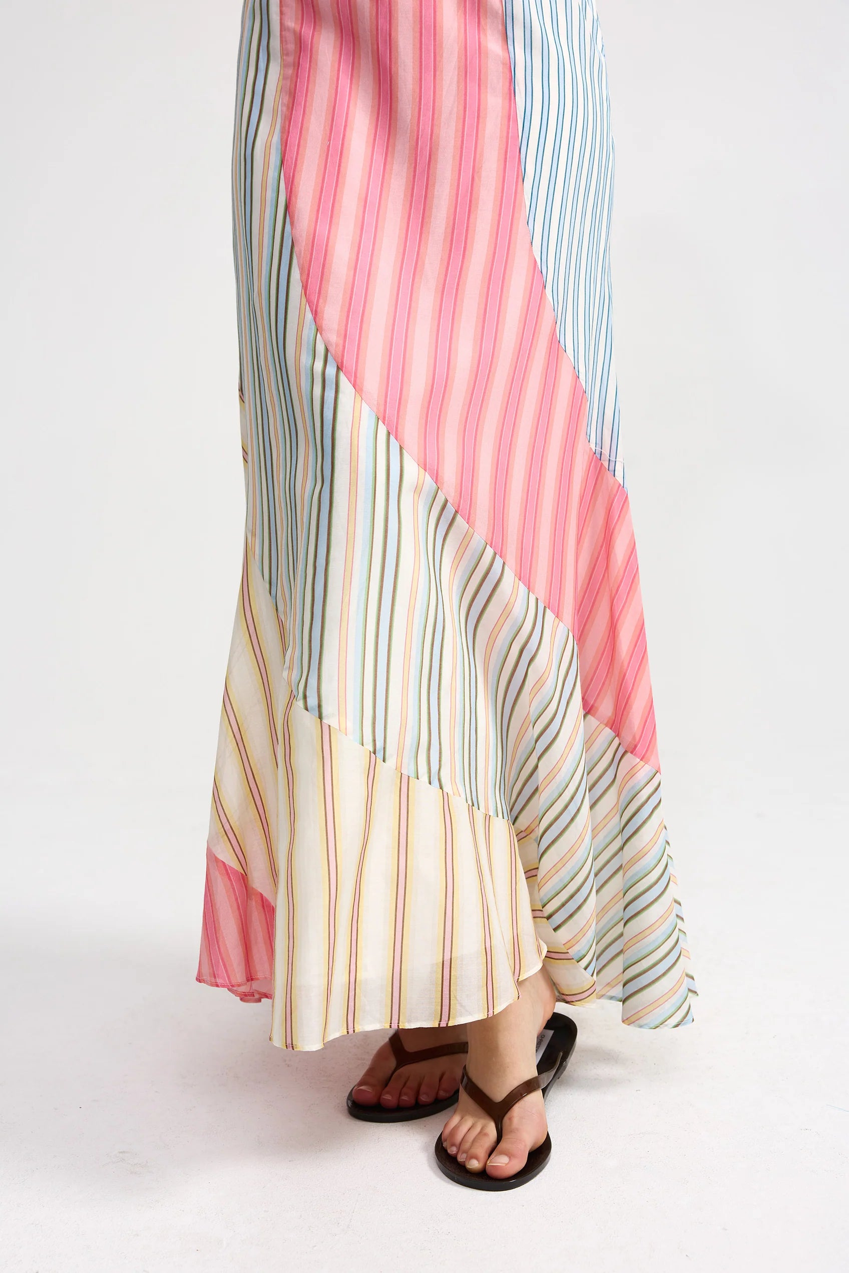 Laura Skirt | Peony Multi Stripe