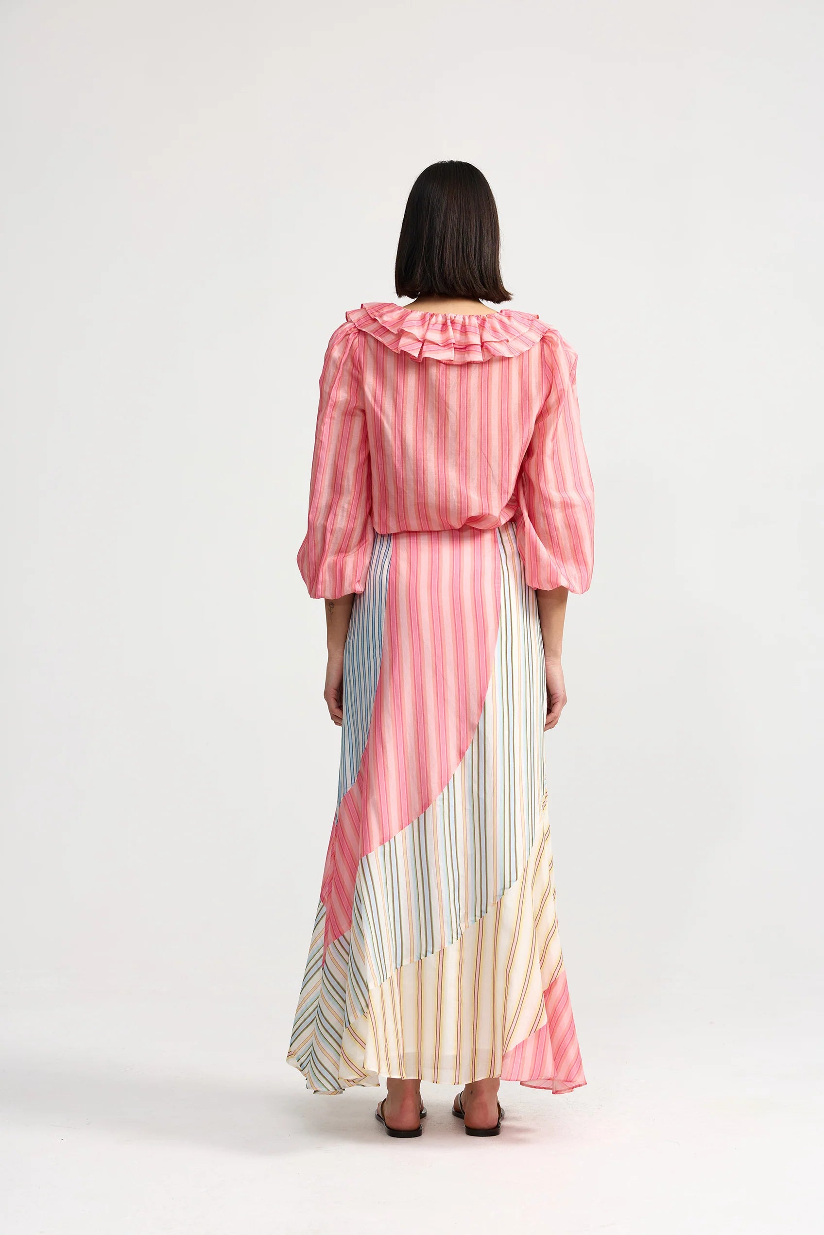 Laura Skirt | Peony Multi Stripe