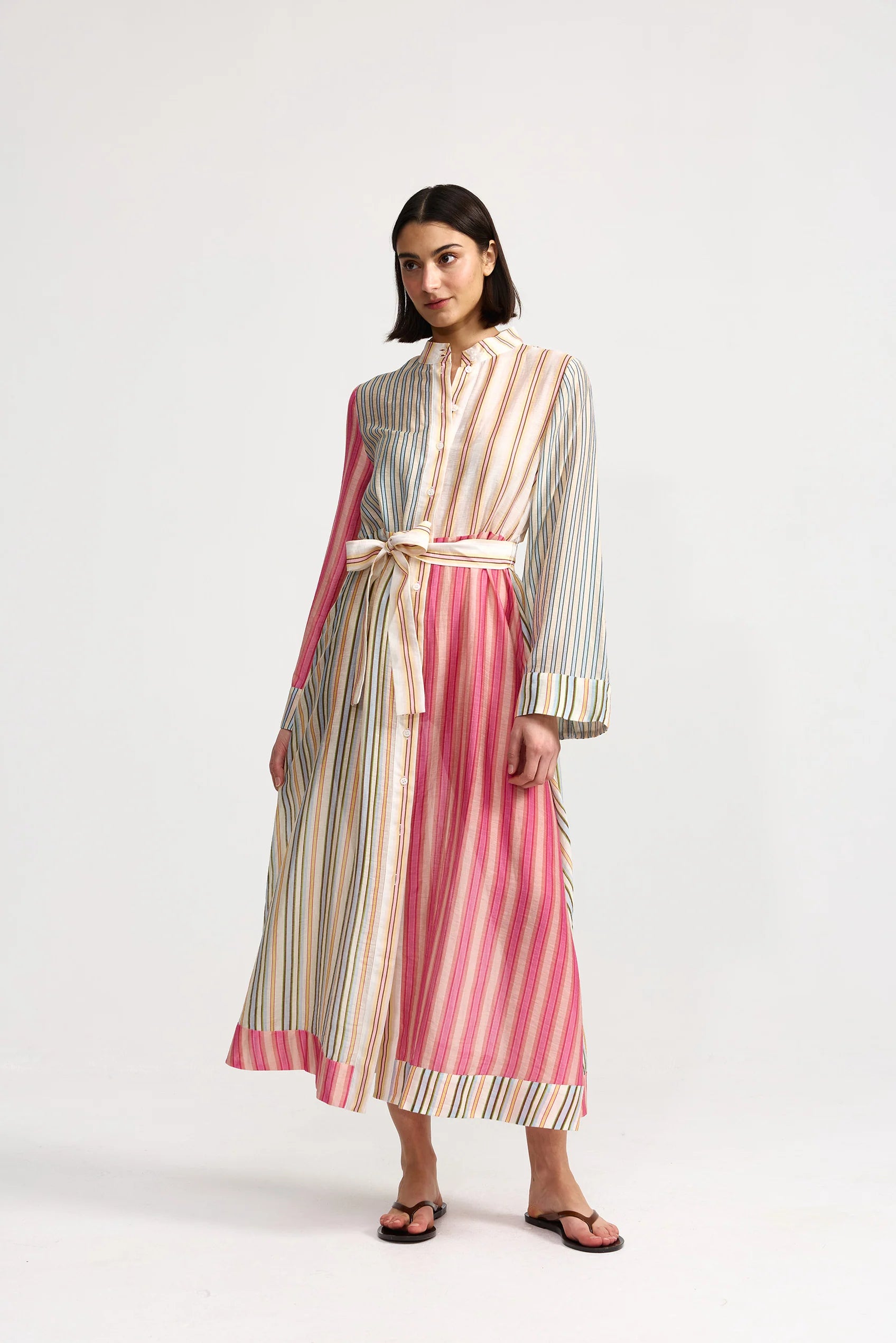 Neottia Dress | Peony Multi Stripe