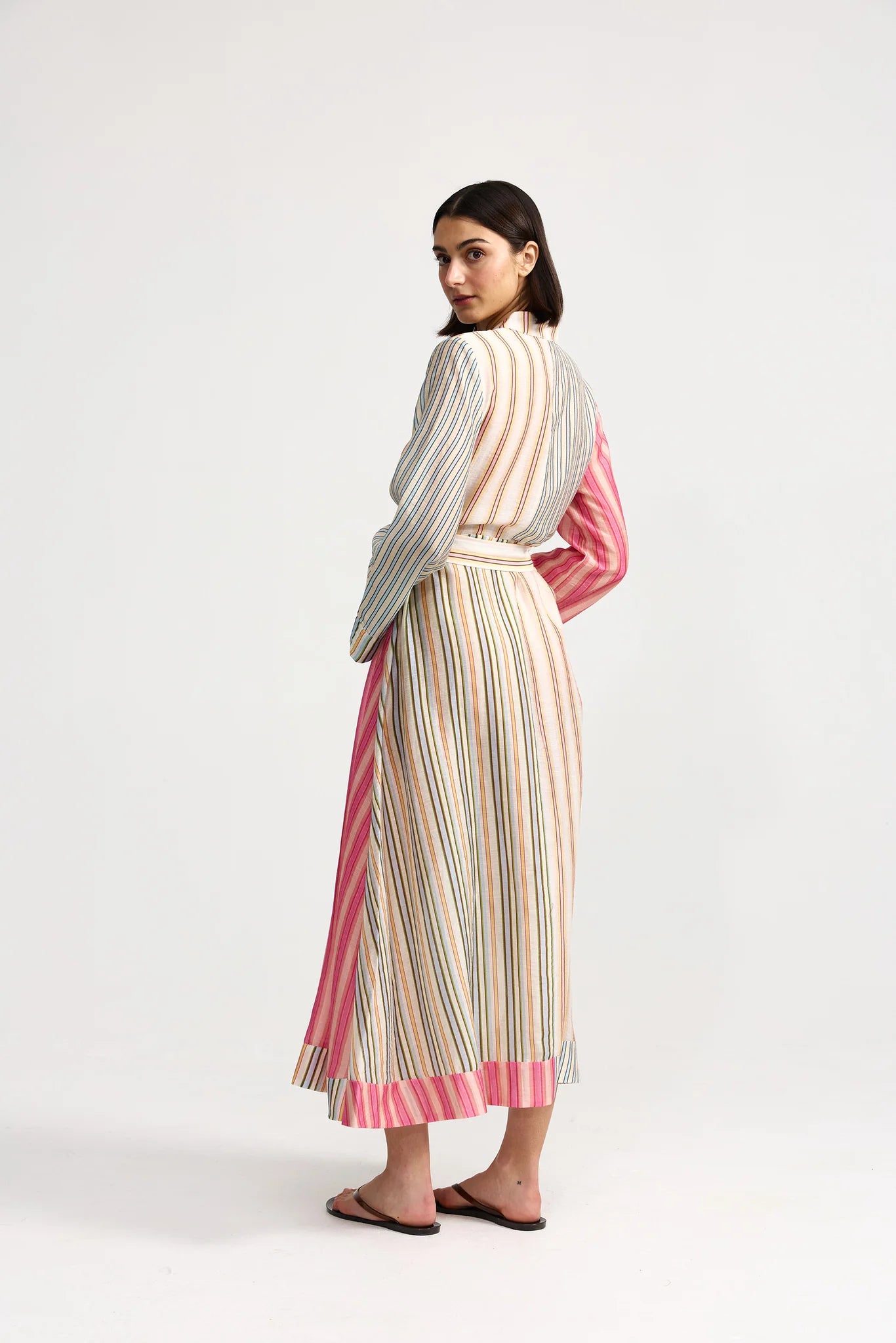 Neottia Dress | Peony Multi Stripe