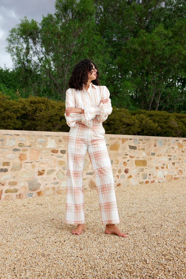 Lucinda Blouse | Peony/Antique Stripe